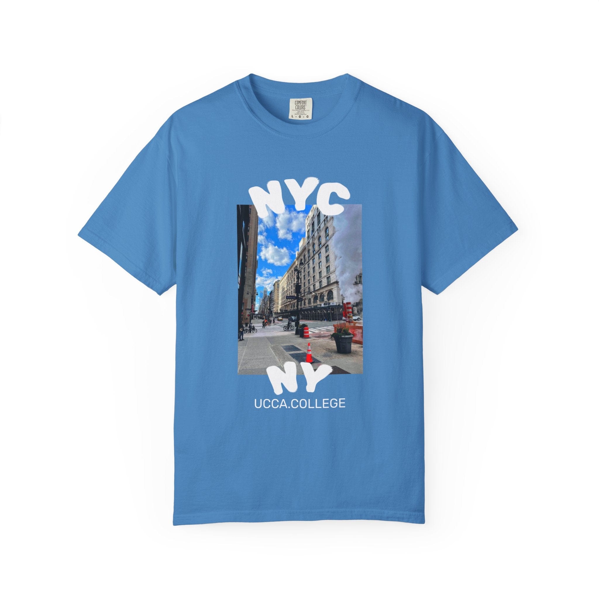 Madison Ave Steam – NYC Street Scene Tee - Womens T-Shirt