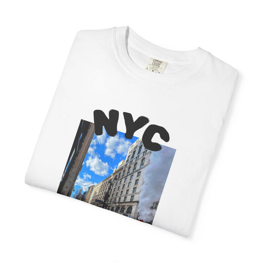 Madison Ave Steam – NYC Street Scene Tee - Womens T-Shirt