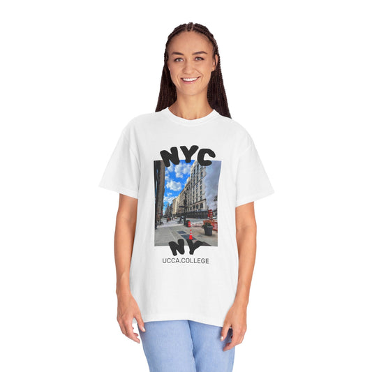 Madison Ave Steam – NYC Street Scene Tee - Womens T-Shirt