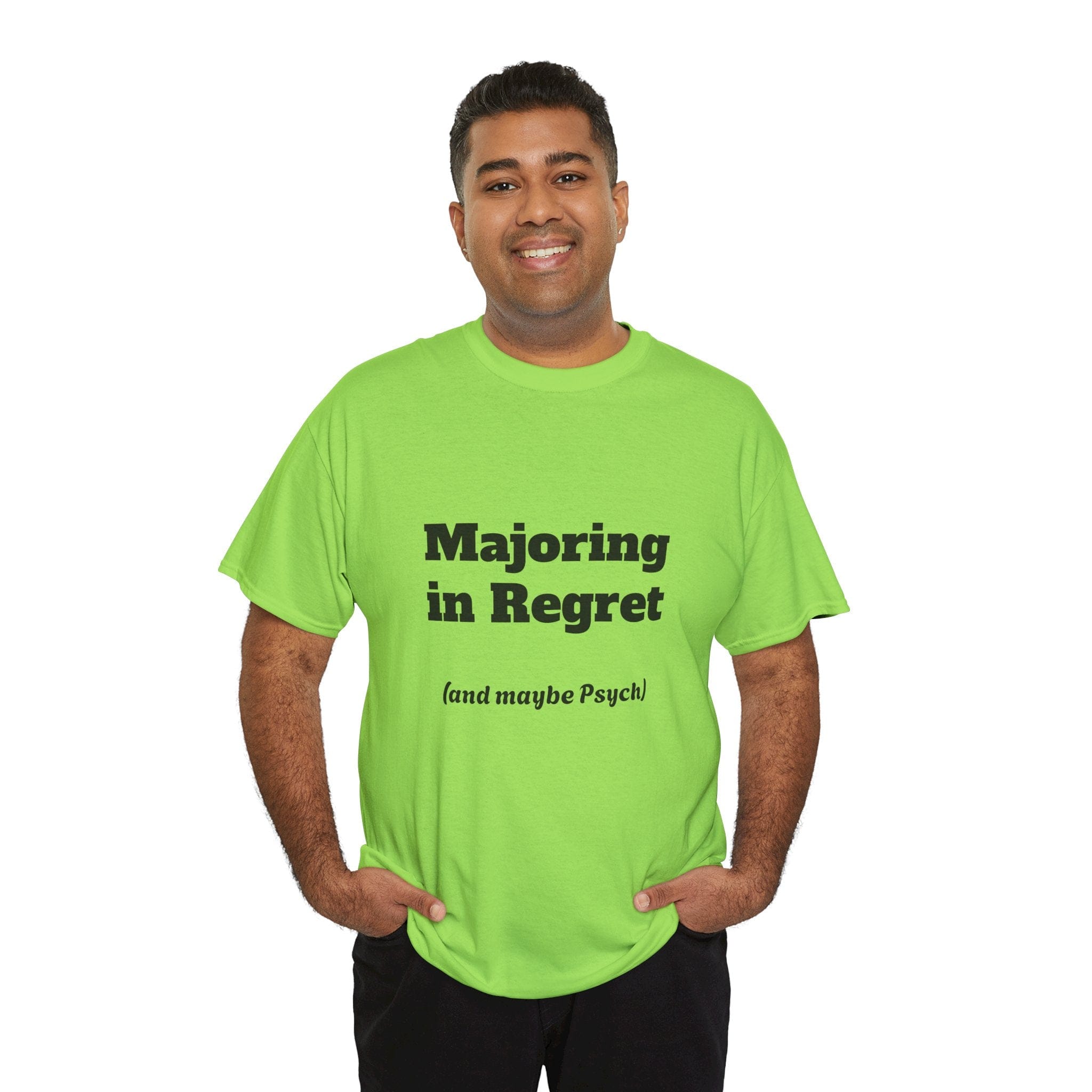 Majoring in Regret Mens Tee – Limited-Time Campus Classic Neon Green / S T-Shirt