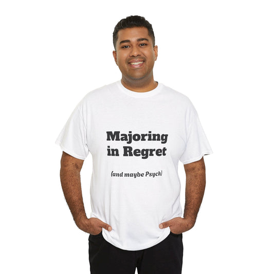 Majoring in Regret Mens Tee – Limited-Time Campus Classic White / S T-Shirt
