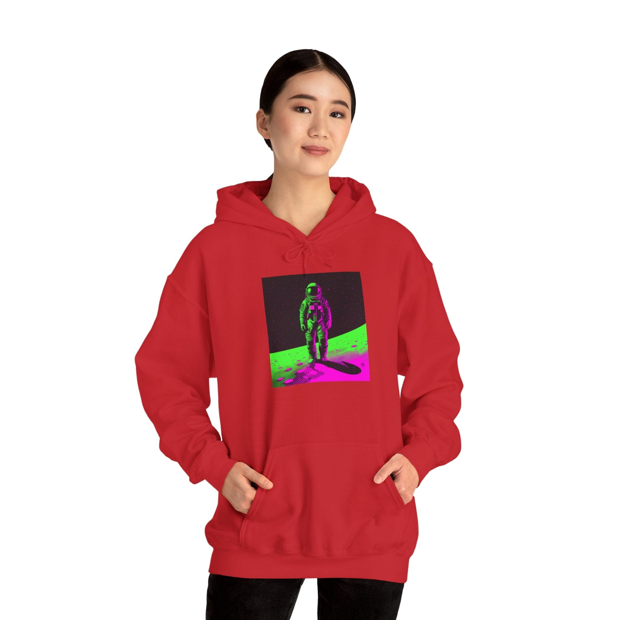 Neon Astronaut Heavy Blend™ Hoodie – Cosmic Streetwear Edition 🚀✨ Hoodie