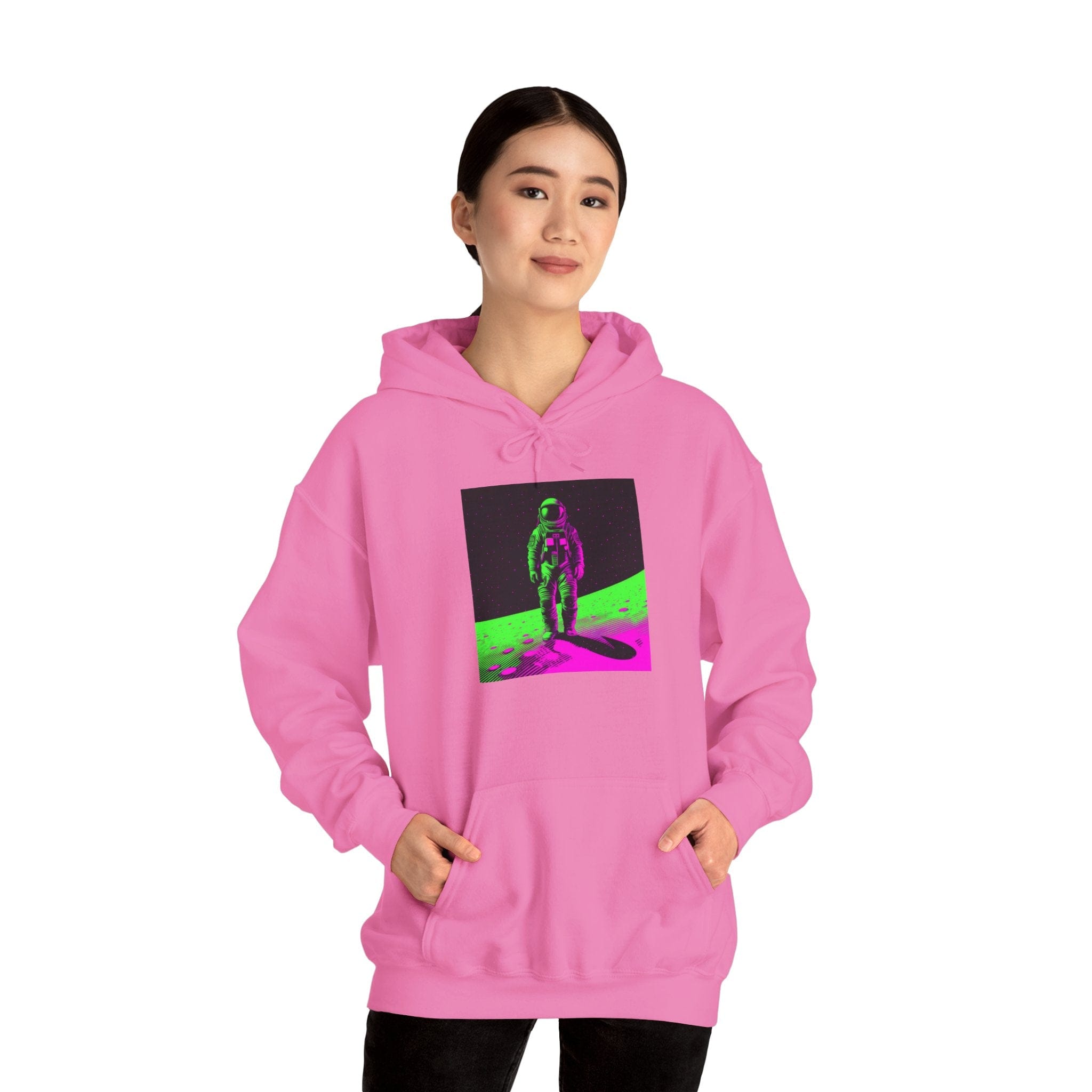 Neon Astronaut Heavy Blend™ Hoodie – Cosmic Streetwear Edition 🚀✨ Hoodie