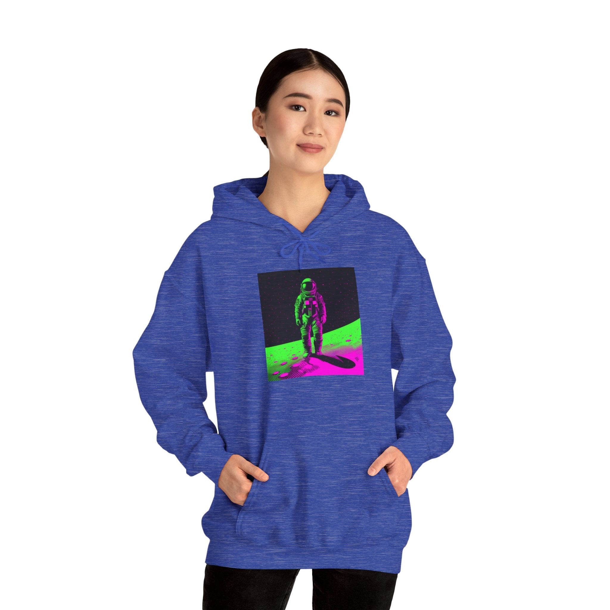 Neon Astronaut Heavy Blend™ Hoodie – Cosmic Streetwear Edition 🚀✨ Hoodie