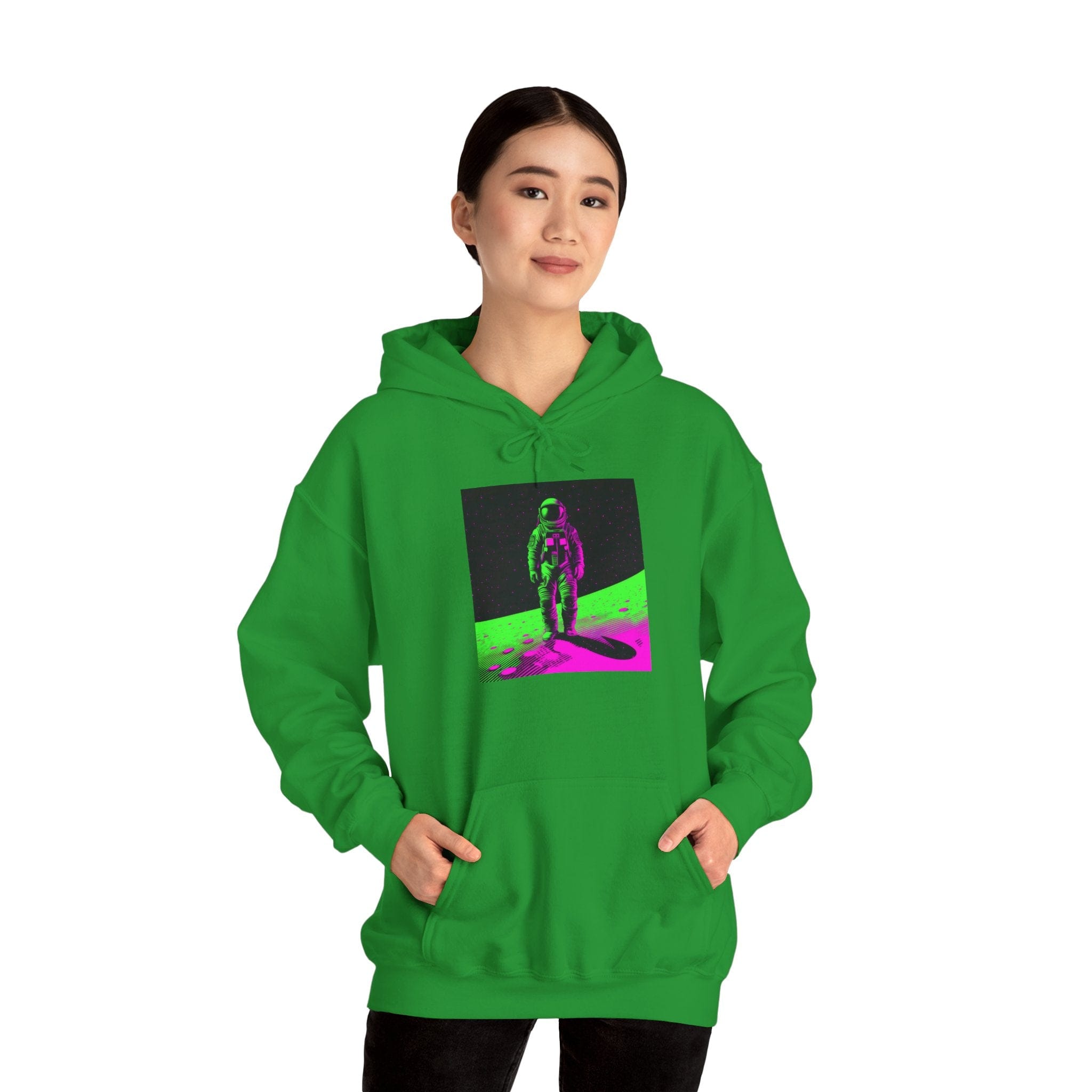Neon Astronaut Heavy Blend™ Hoodie – Cosmic Streetwear Edition 🚀✨ Hoodie