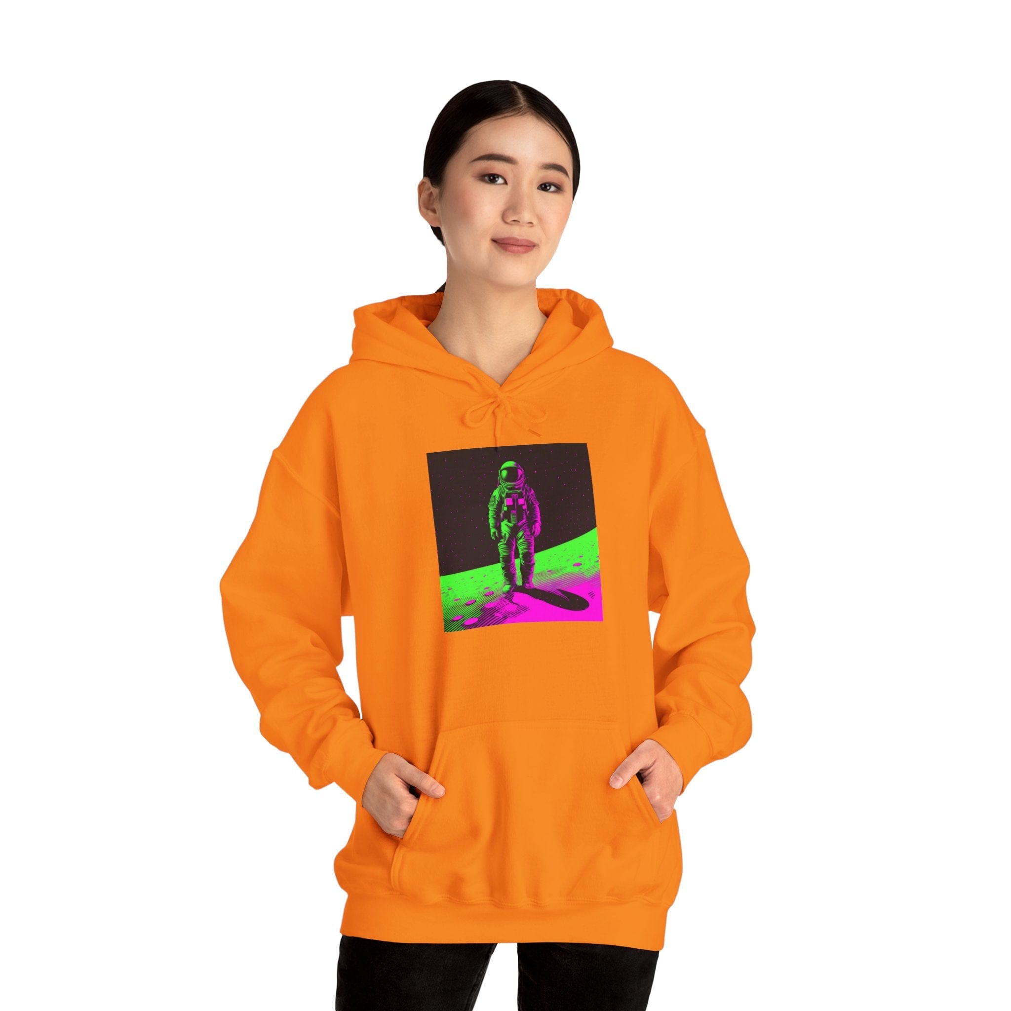 Neon Astronaut Heavy Blend™ Hoodie – Cosmic Streetwear Edition 🚀✨ Hoodie