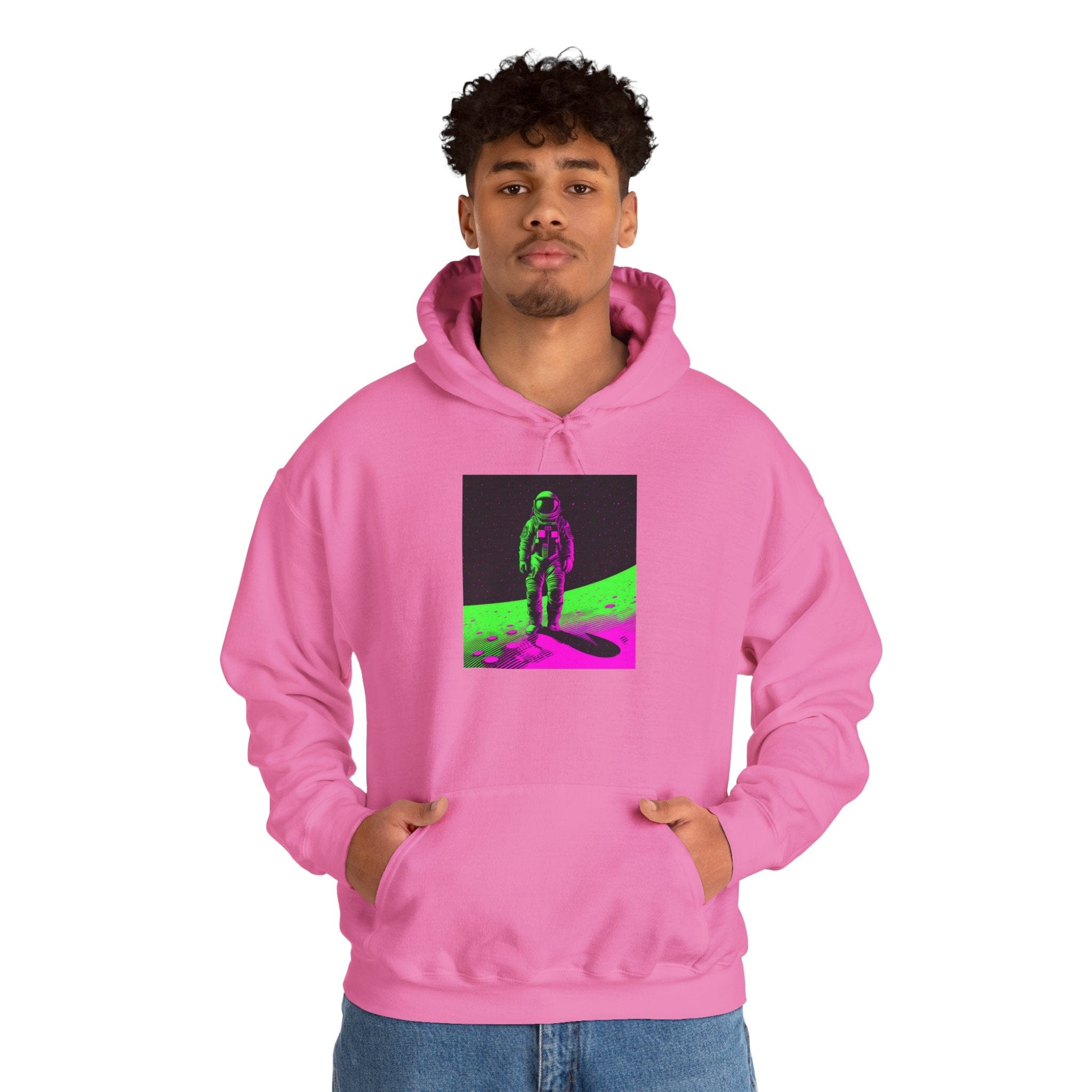 Neon Astronaut Heavy Blend™ Hoodie – Cosmic Streetwear Edition 🚀✨ S / Azalea Hoodie