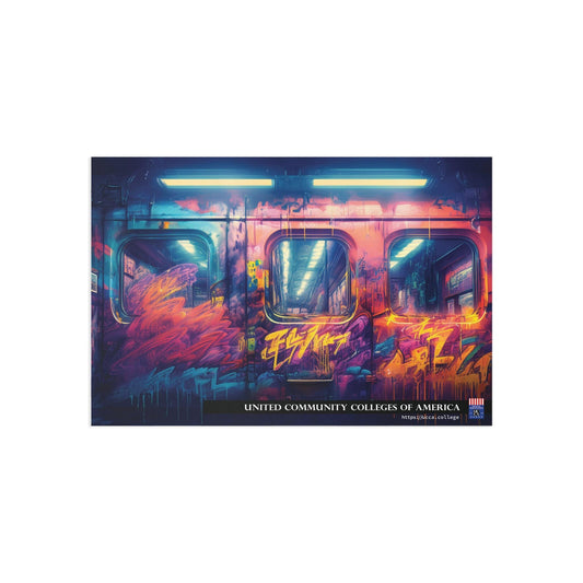Neon Dreams in Motion: UCCA Fine Art Postcards - 2 sizes available 6" x 4" / 1 pc / Glossy Paper products