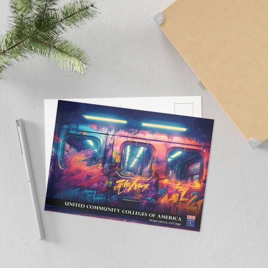 Neon Dreams in Motion: UCCA Fine Art Postcards - 2 sizes available Paper products