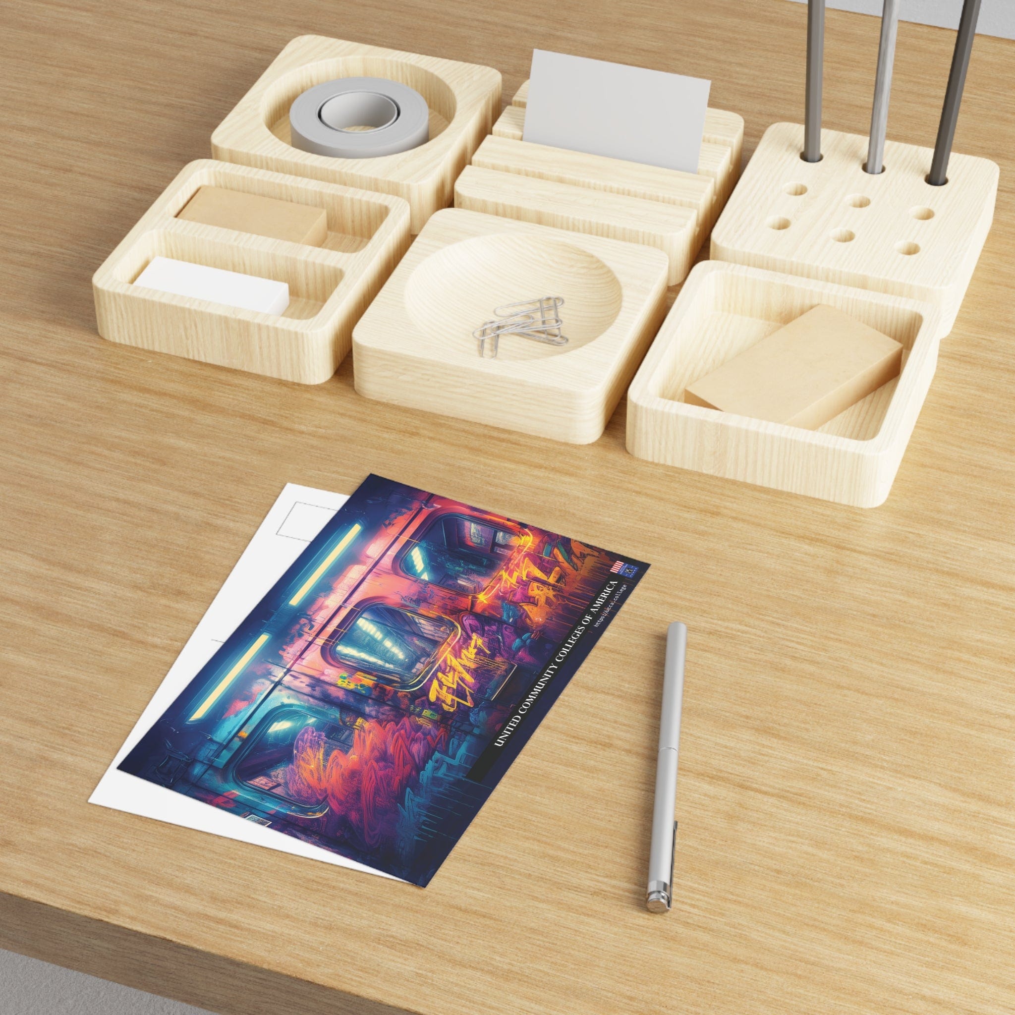 Neon Dreams in Motion: UCCA Fine Art Postcards - 2 sizes available Paper products