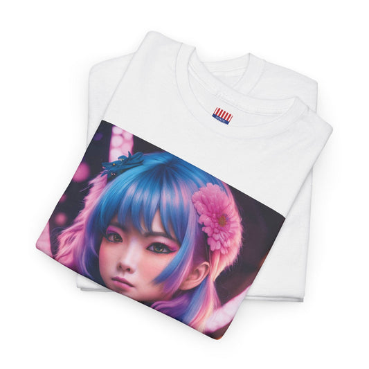 "Neon Muse" Double-sided graphic tee -  Unisex Heavy Cotton Tee T-Shirt