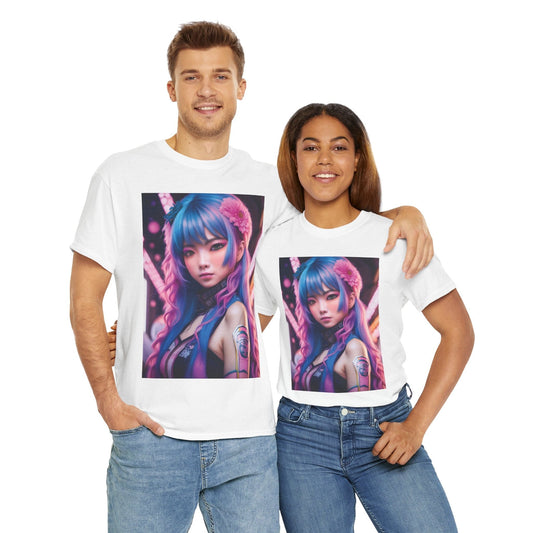 "Neon Muse" Double-sided graphic tee -  Unisex Heavy Cotton Tee White / S T-Shirt