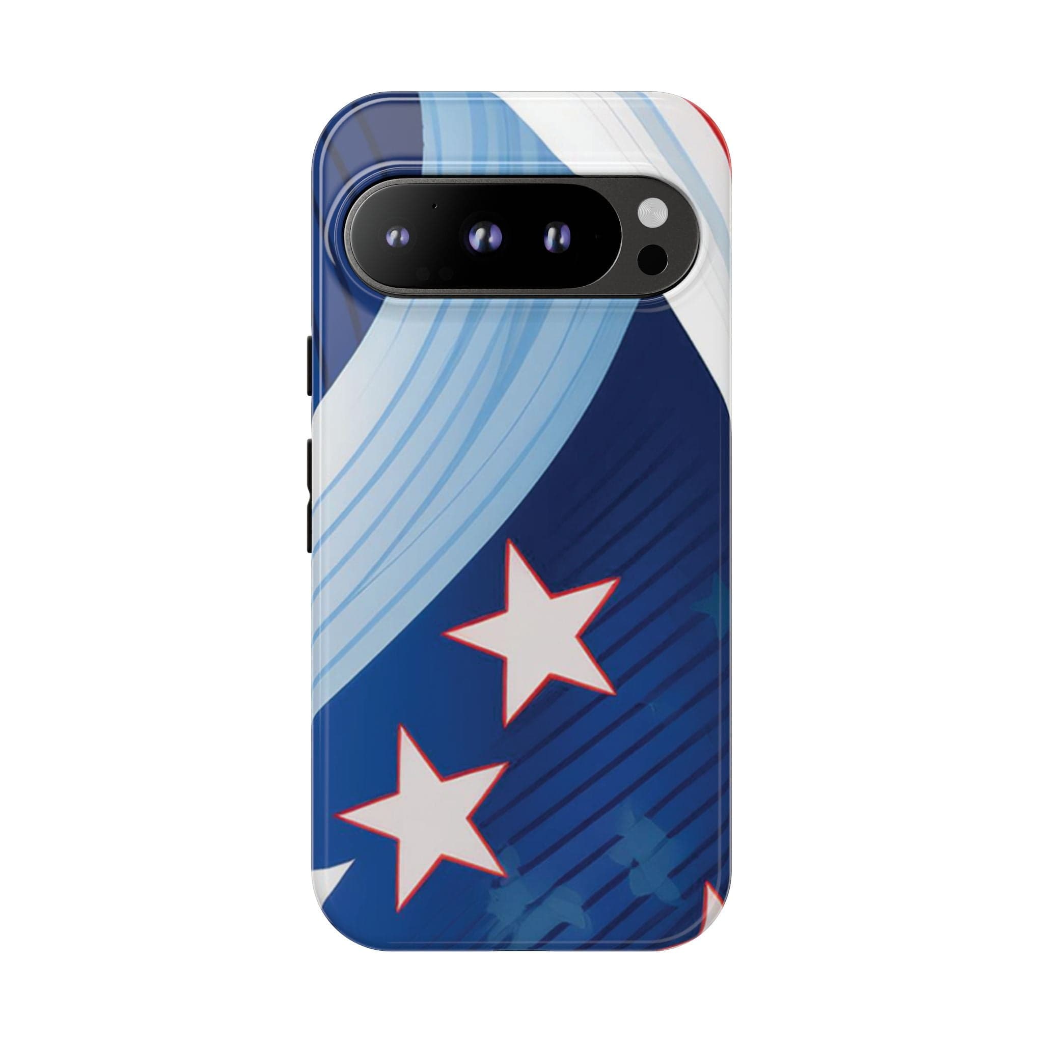 Patriotic Starburst Phone Case: Bold and Striking Design - Tough Case Google Pixel 9 Pro / Glossy Phone Case