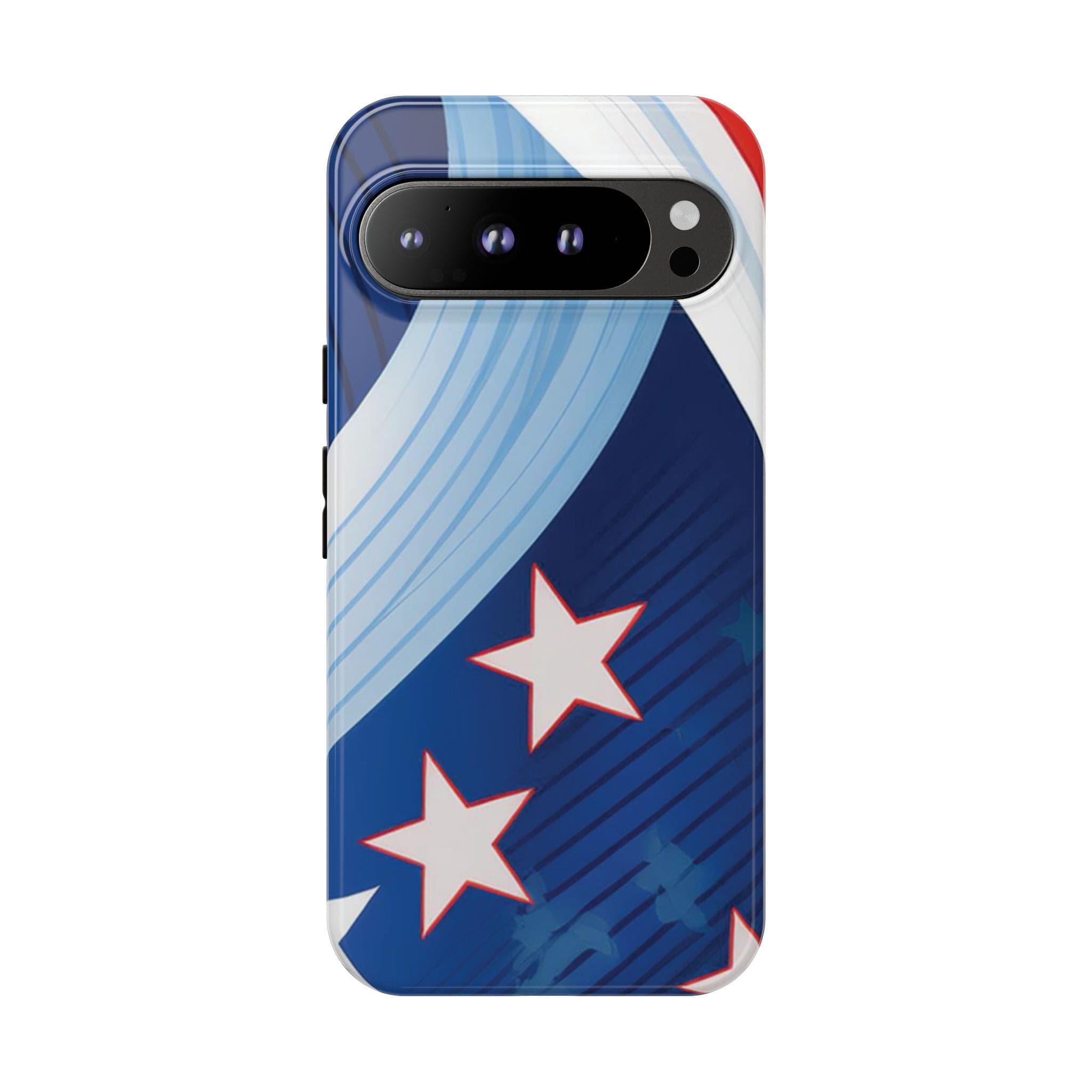Patriotic Starburst Phone Case: Bold and Striking Design - Tough Case Google Pixel 9 Pro XL / Glossy Phone Case