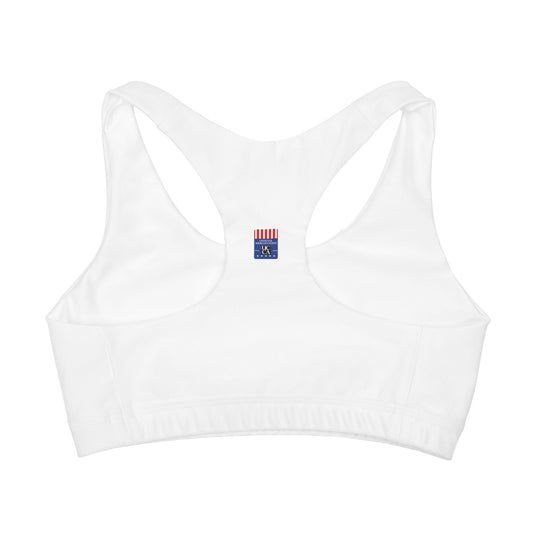 Personalised your UCCA Girls' Racerback Sports Bra: Comfort Meets Confidence 3/4 Years All Over Prints
