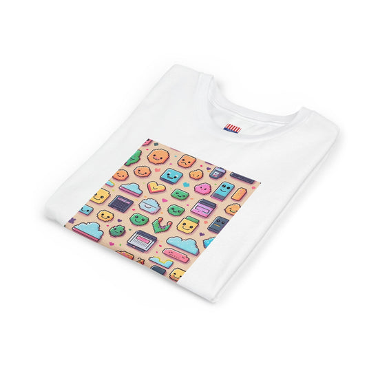 Pixel Party Young Boys Tee – Kawaii Techcore Fun - 8 Color Choices Kids clothes
