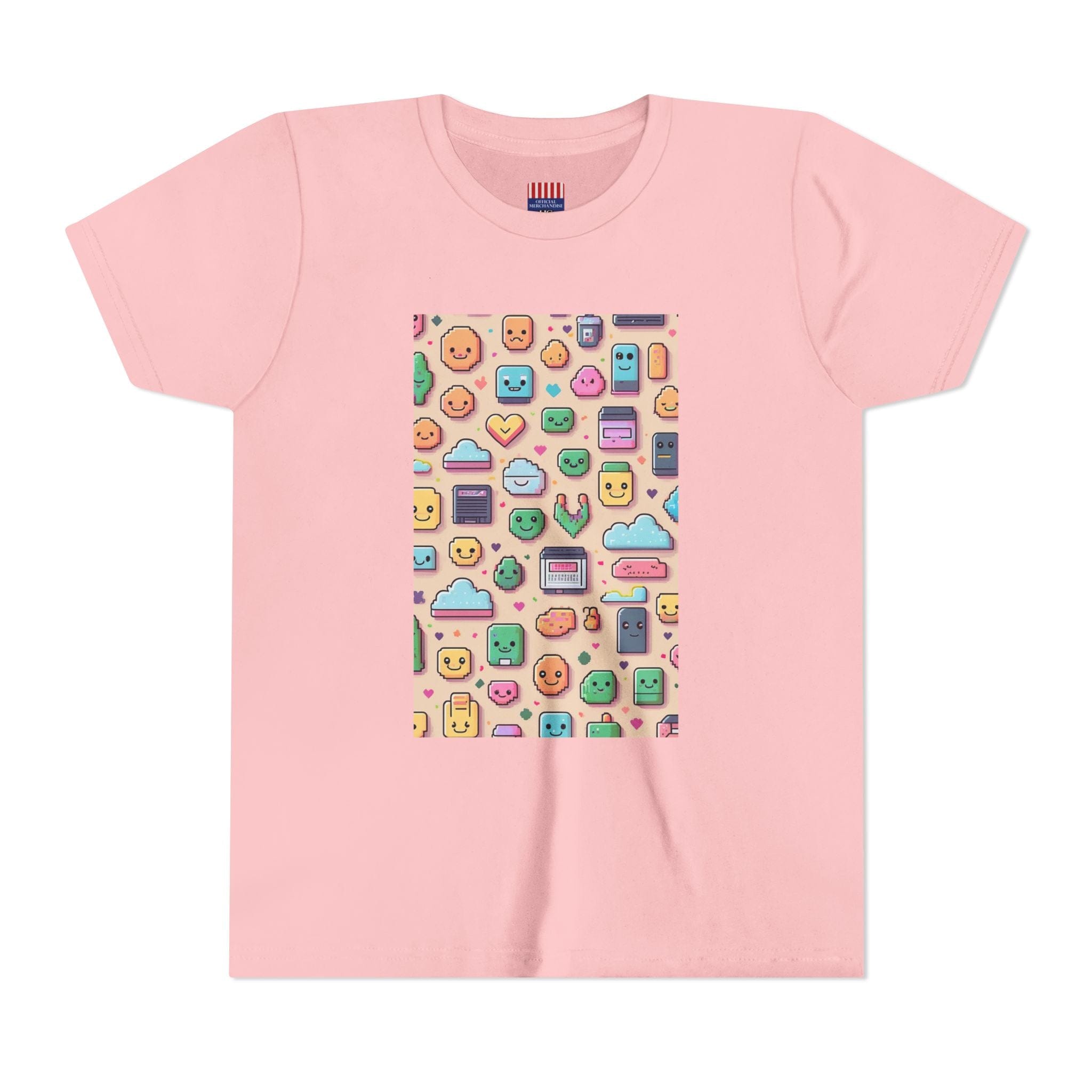 Pixel Party Young Girls Tee – Kawaii Techcore Fun - 8 Color Choices Kids clothes