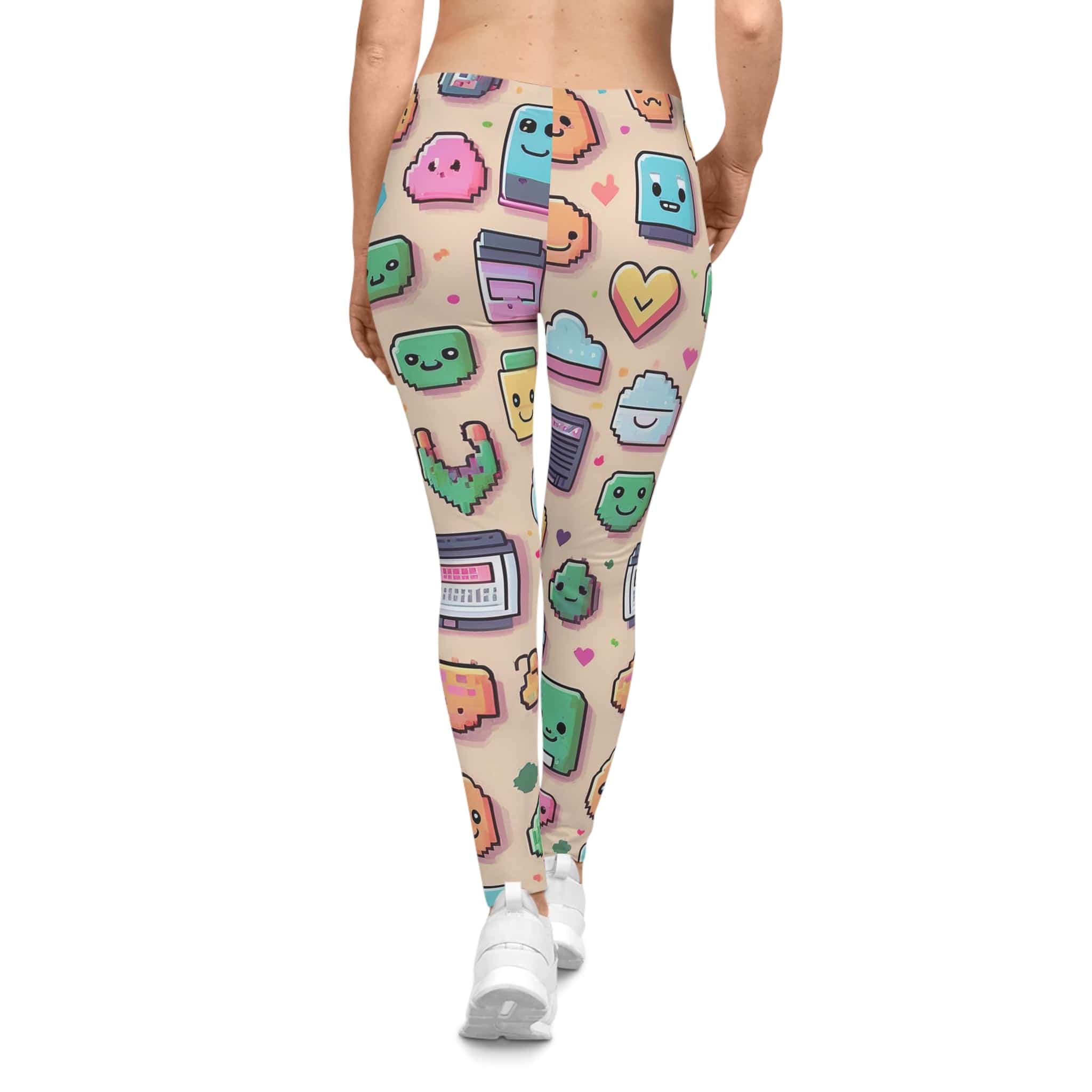 Pixel Vibes Leggings – Kawaii Techcore Comfort All Over Prints