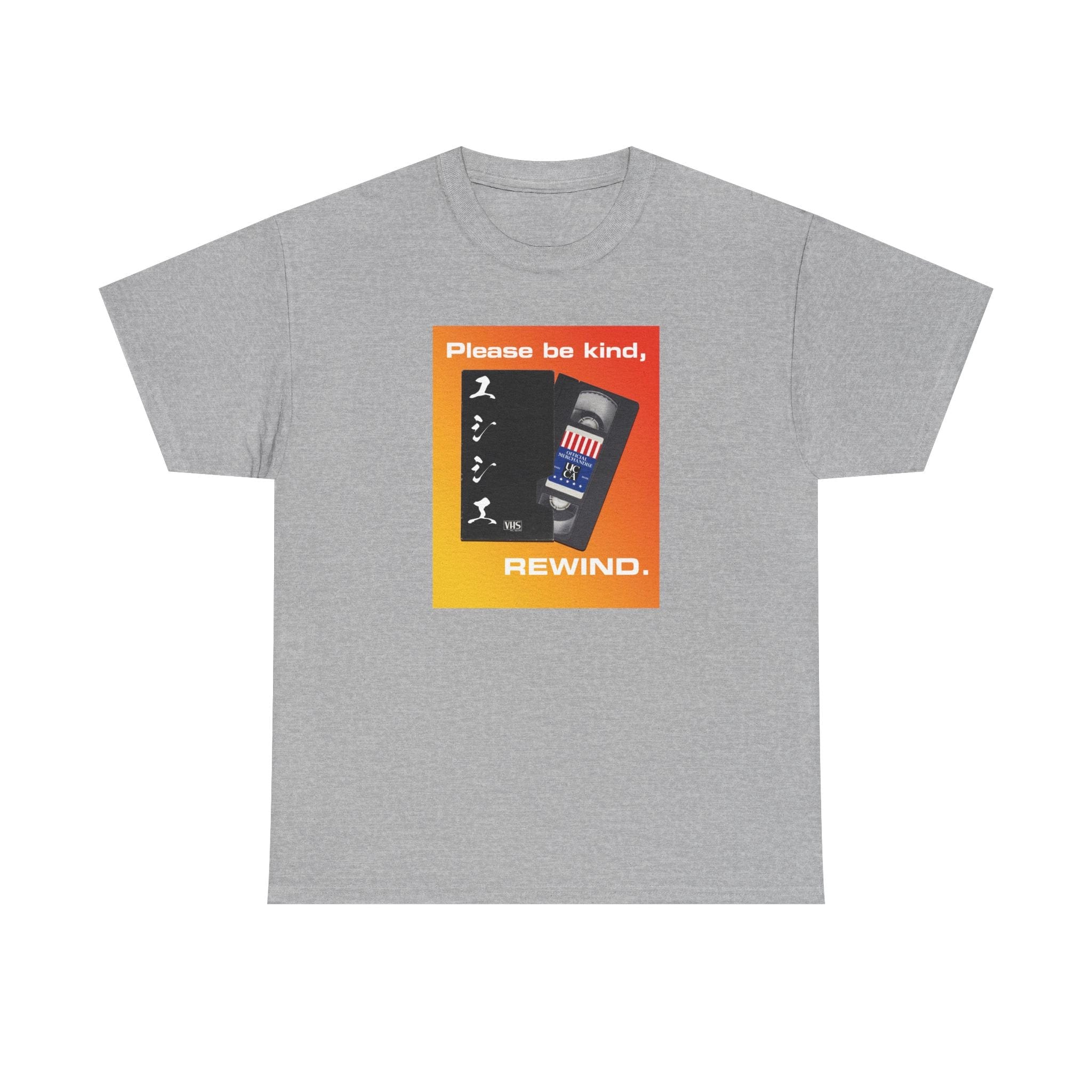 Please Be Kind, Rewind – Unisex Heavy Cotton Tee Sport Grey / S T-Shirt