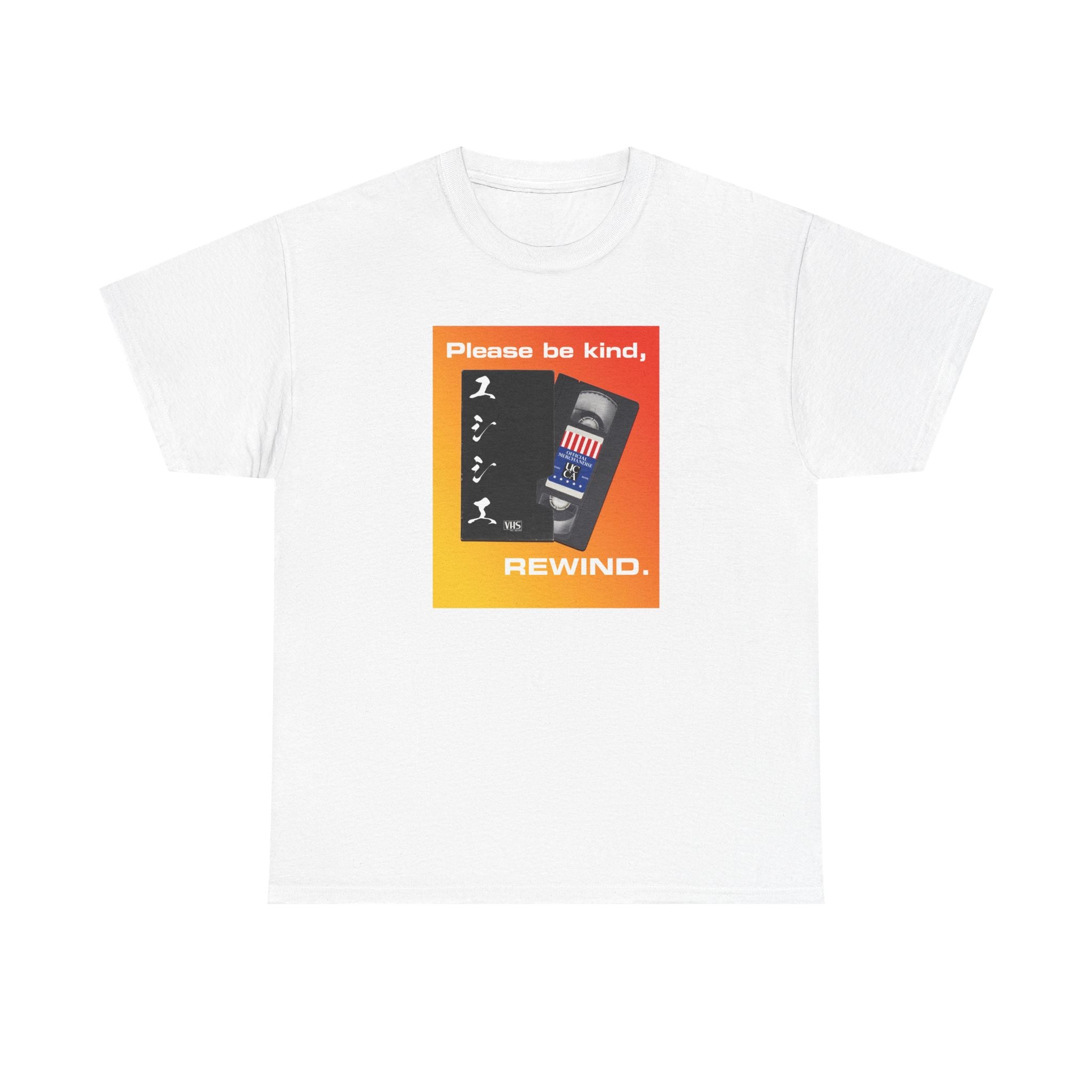 Please Be Kind, Rewind – Unisex Heavy Cotton Tee White / S T-Shirt