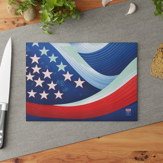 Prep in Style with This Patriotic Glass Cutting Board! Home Decor