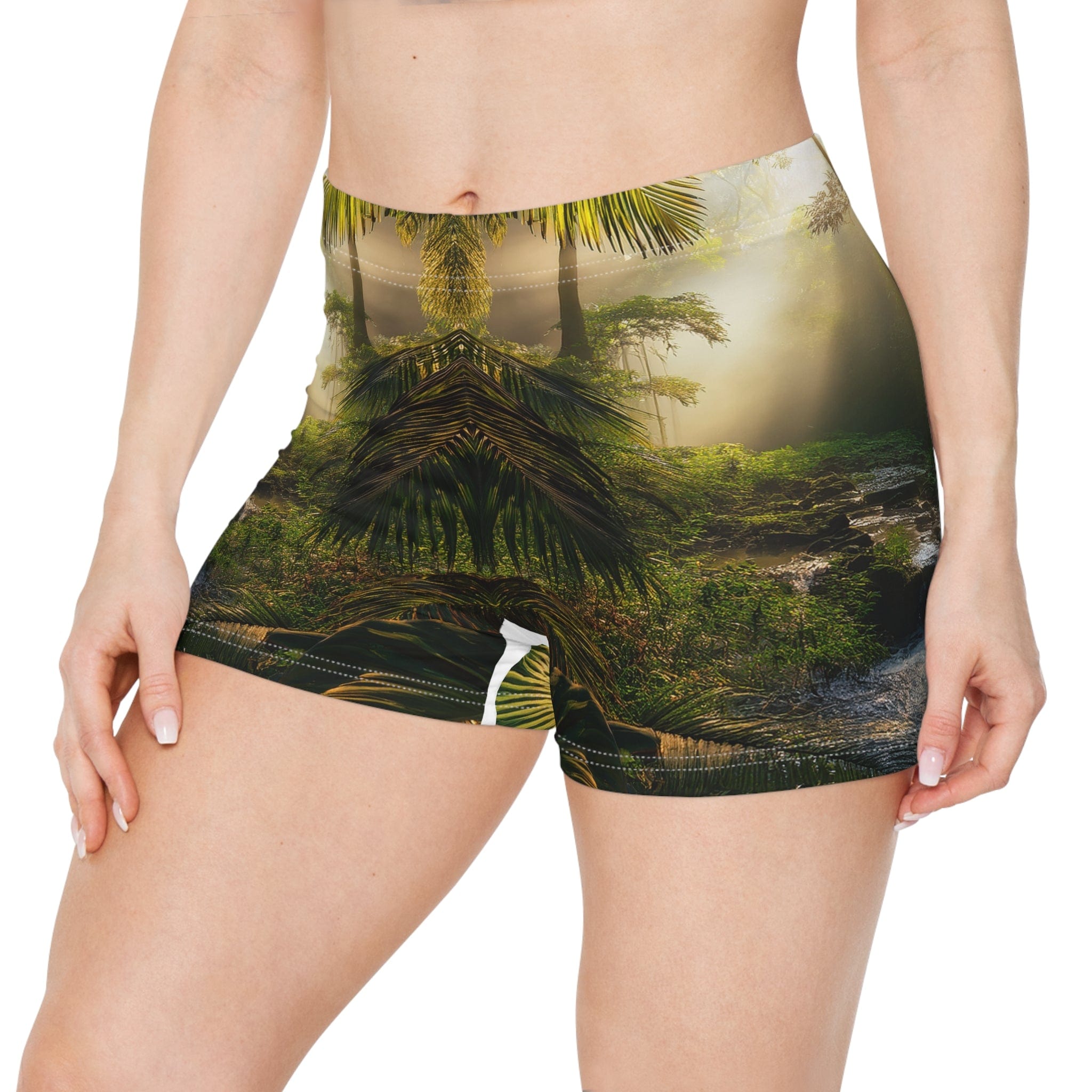 Rainforest Flow Shorts – Jungle Energy Edition XS / Brushed Faux Suede All Over Prints
