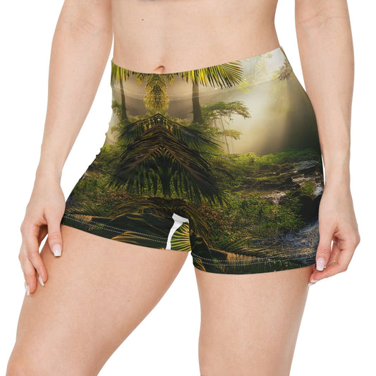 Rainforest Flow Shorts – Jungle Energy Edition XS / Brushed Faux Suede All Over Prints