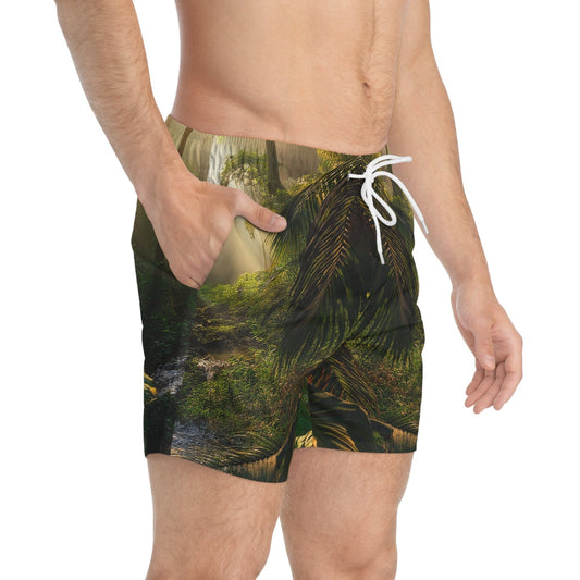 Rainforest Retreat Swim Trunks – Into the Wild Edition All Over Prints