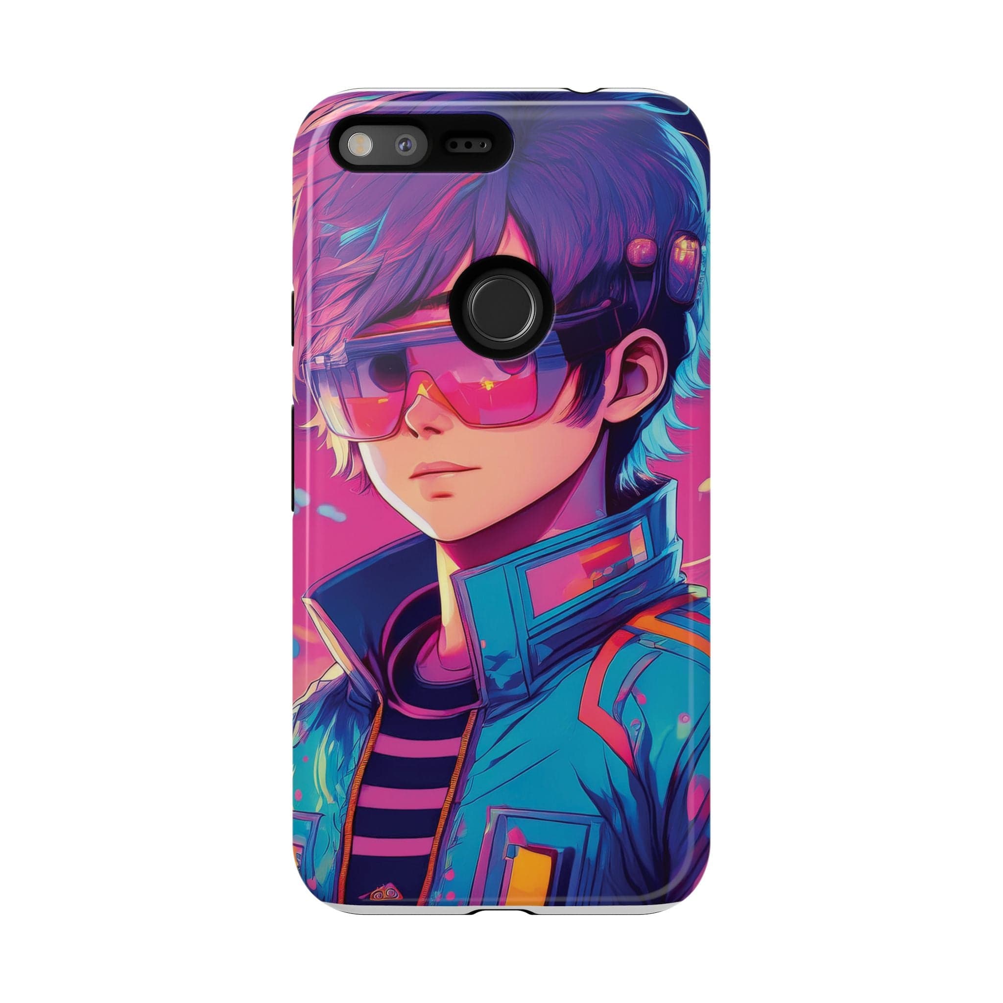 Retro-Futuristic Visionary Phone Case: Neon Dreams in Your Pocket - Tough Cases Google Pixel XL / Glossy Phone Case