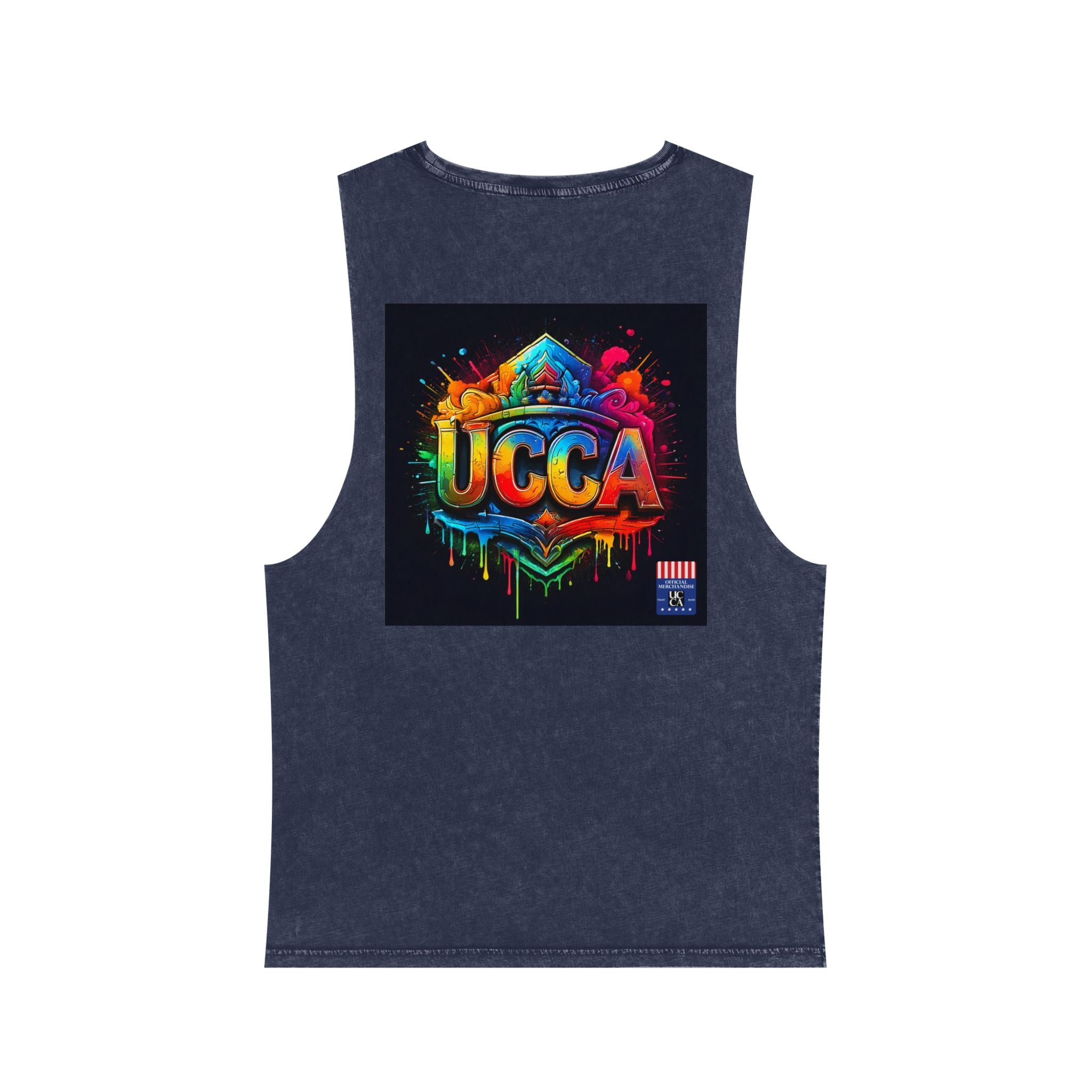 Retro Inspiration, Modern Motivation - Unisex Dual Print Stonewash Tank Top Tank Top