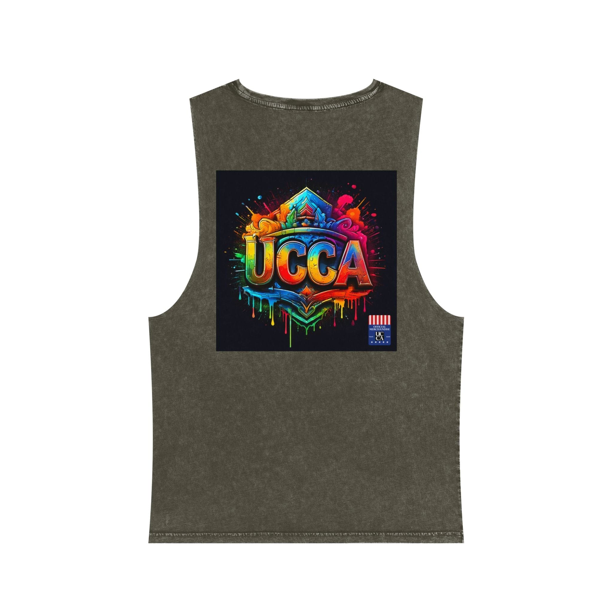 Retro Inspiration, Modern Motivation - Unisex Dual Print Stonewash Tank Top Tank Top