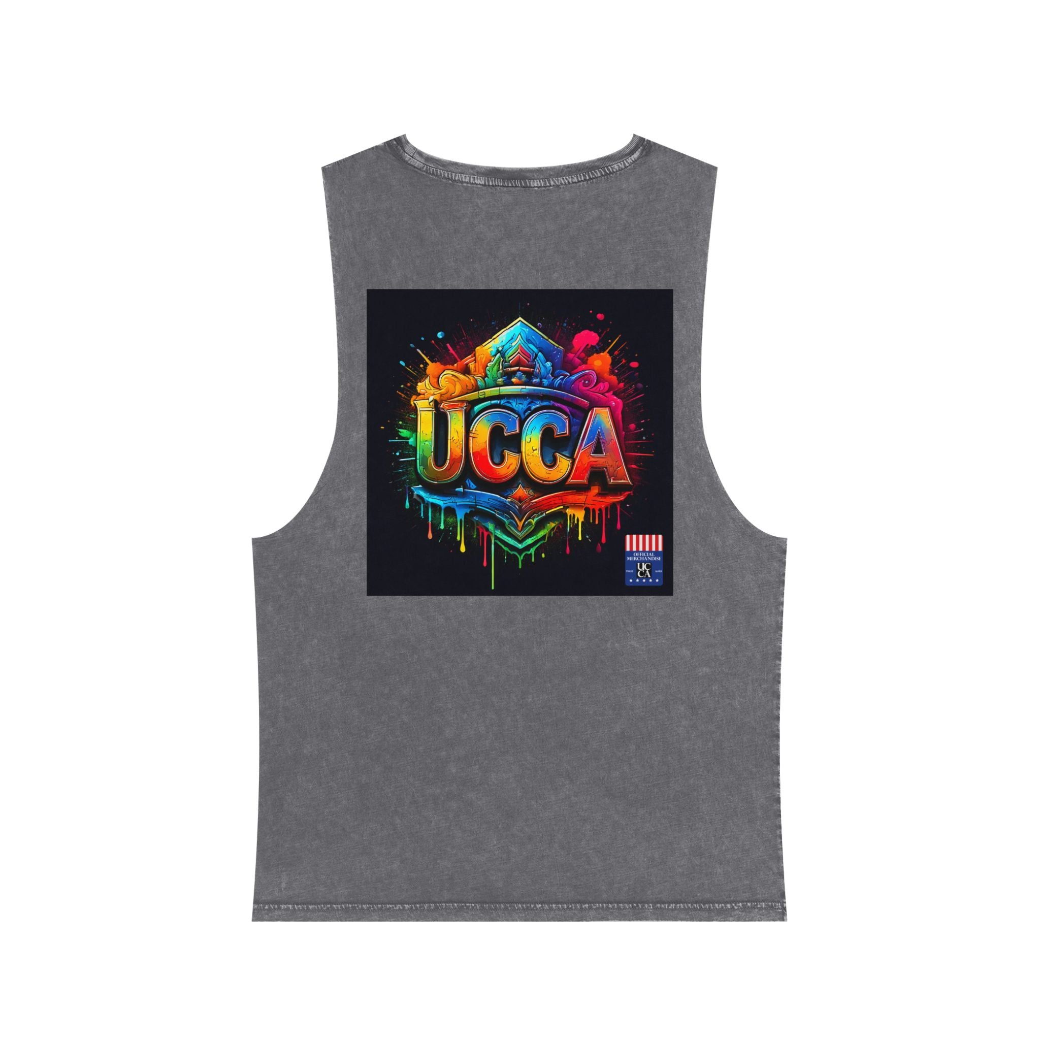 Retro Inspiration, Modern Motivation - Unisex Dual Print Stonewash Tank Top Tank Top