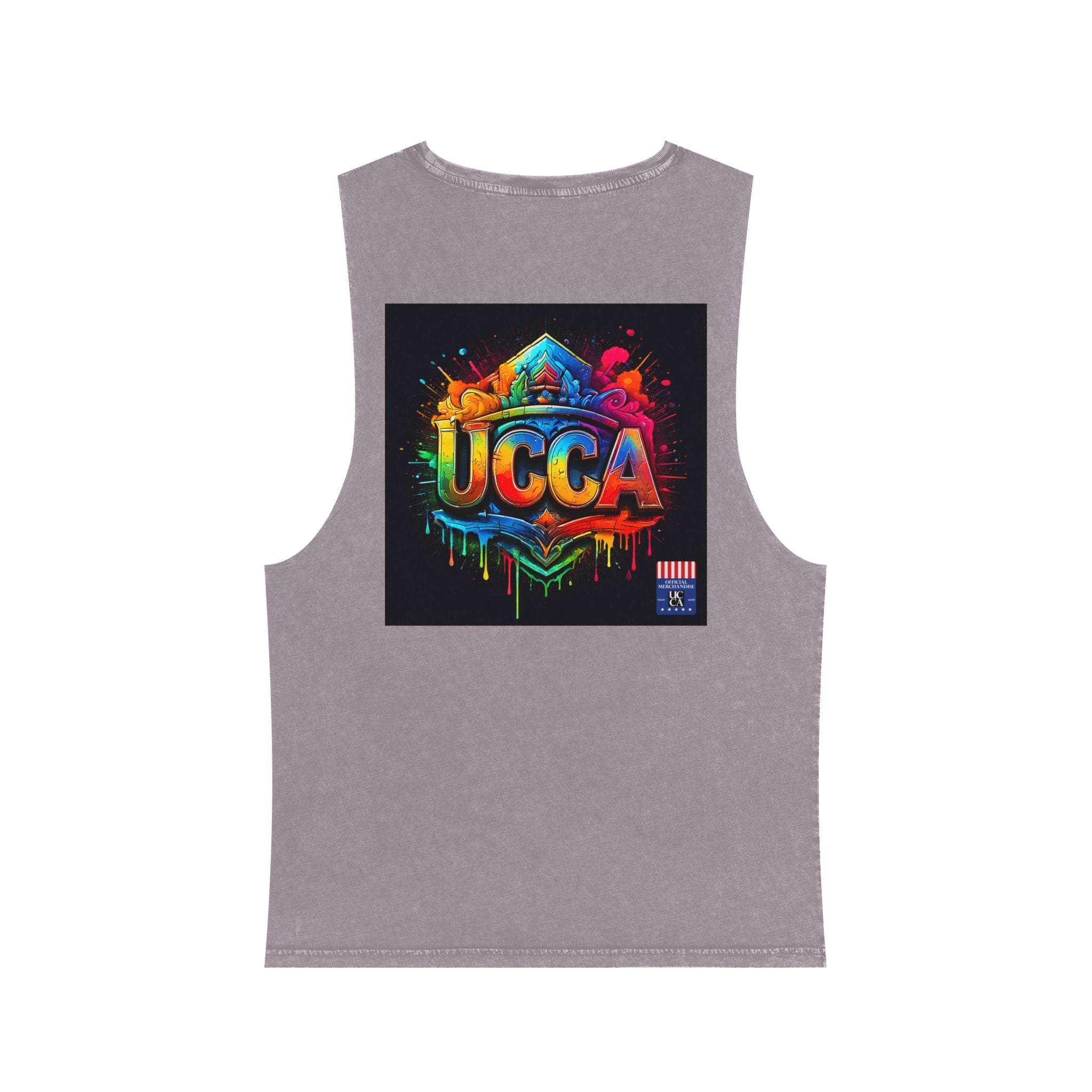 Retro Inspiration, Modern Motivation - Unisex Dual Print Stonewash Tank Top Tank Top