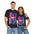 "Retro Neon Vision" Single Print Unisex Cotton Tee - Multiple Colour Choices Black / S T-Shirt