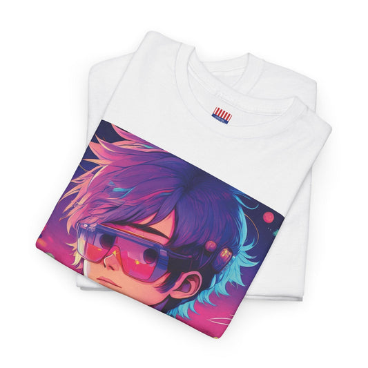 "Retro Neon Vision" Single Print Unisex Cotton Tee - Multiple Colour Choices T-Shirt