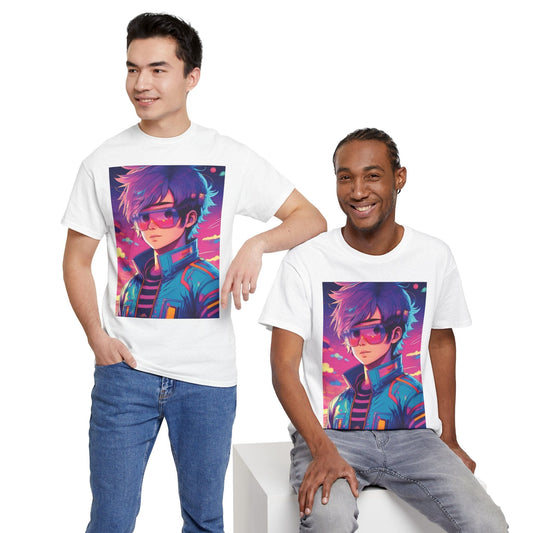 "Retro Neon Vision" Single Print Unisex Cotton Tee - Multiple Colour Choices T-Shirt