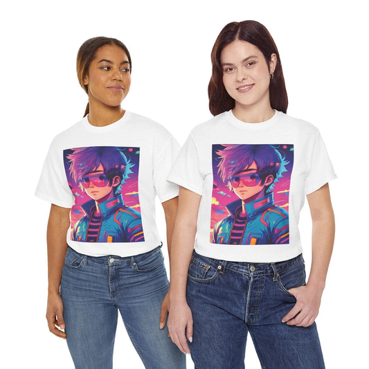 "Retro Neon Vision" Single Print Unisex Cotton Tee - Multiple Colour Choices T-Shirt