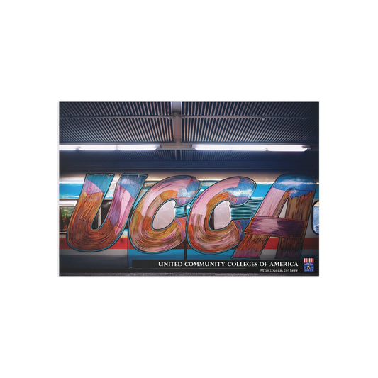 Retro Subway Vibes: UCCA Fine Art Postcard - 2 sizes available 6" x 4" / 1 pc / Glossy Paper products