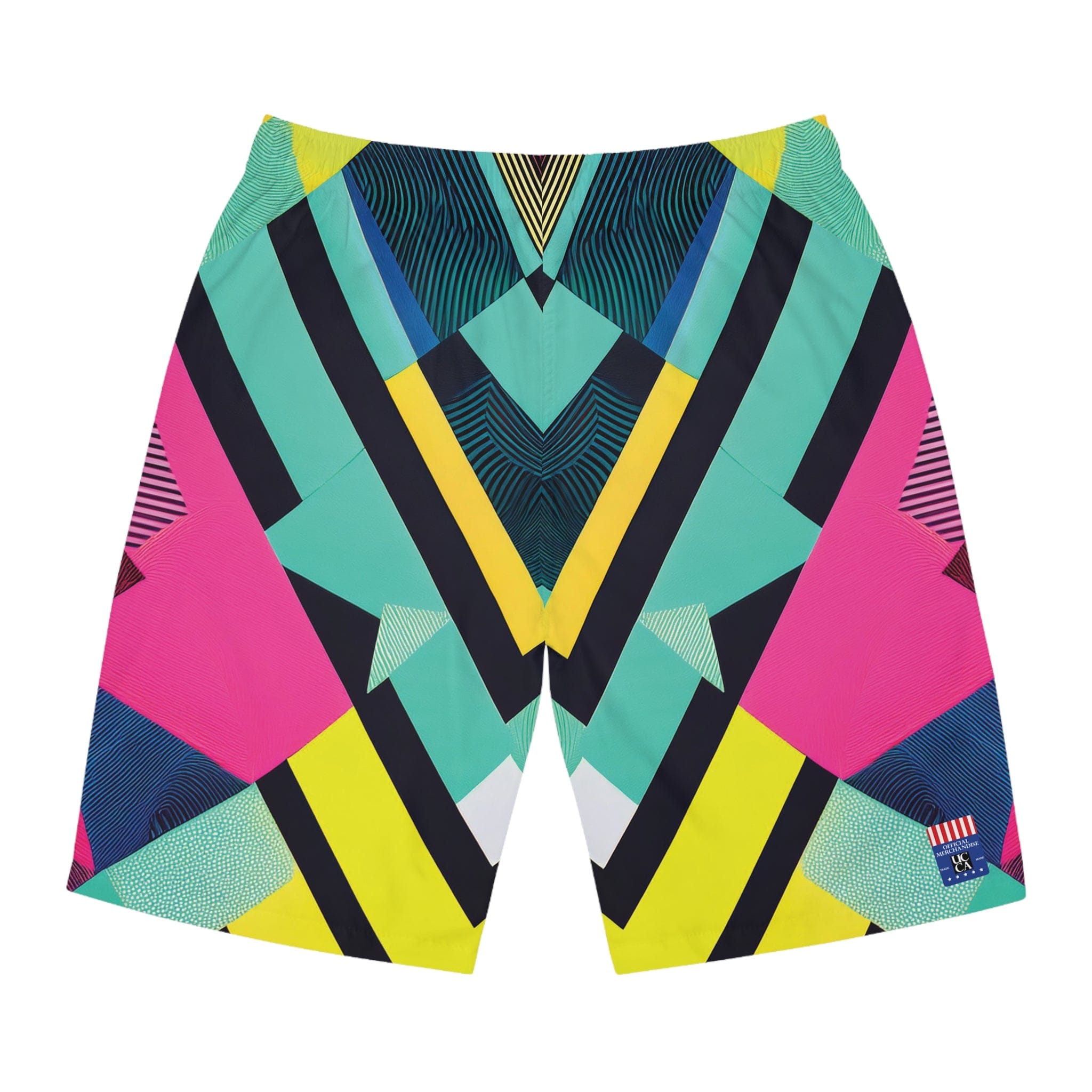 Ride the Wave: Neon Energy Board Shorts All Over Prints