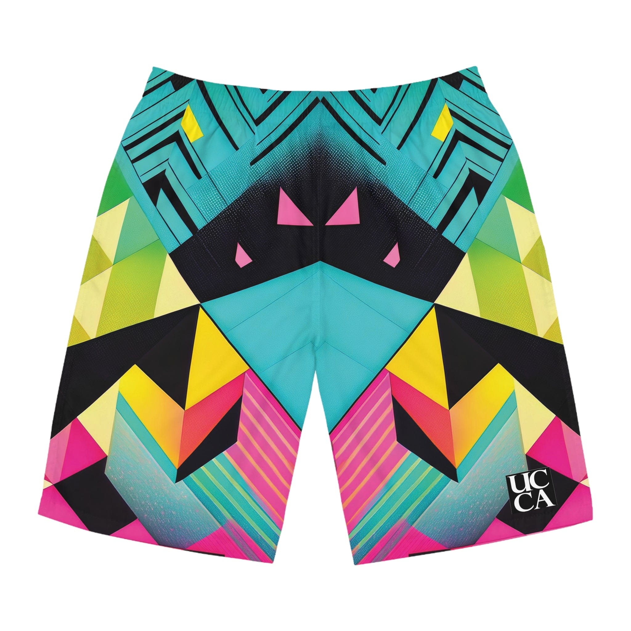Ride the Wave: Neon Energy Board Shorts All Over Prints