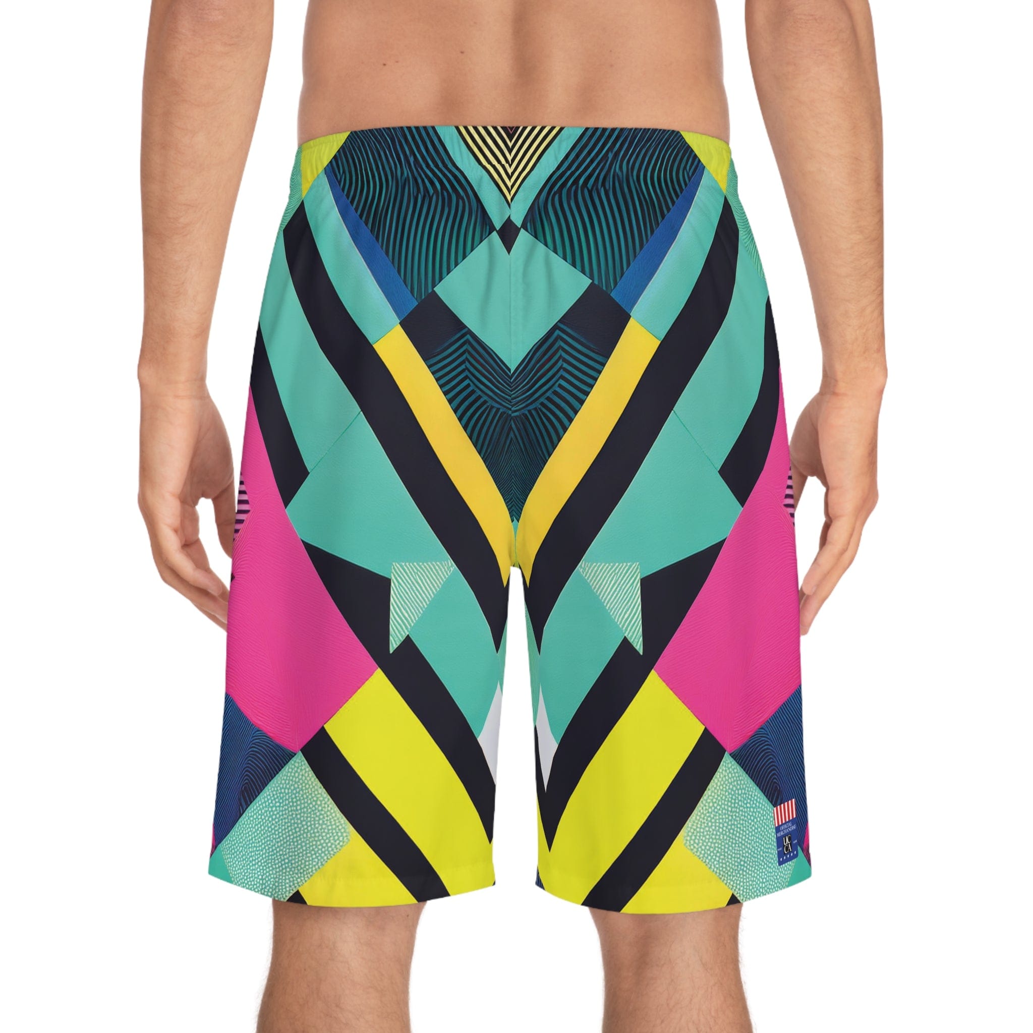 Ride the Wave: Neon Energy Board Shorts All Over Prints