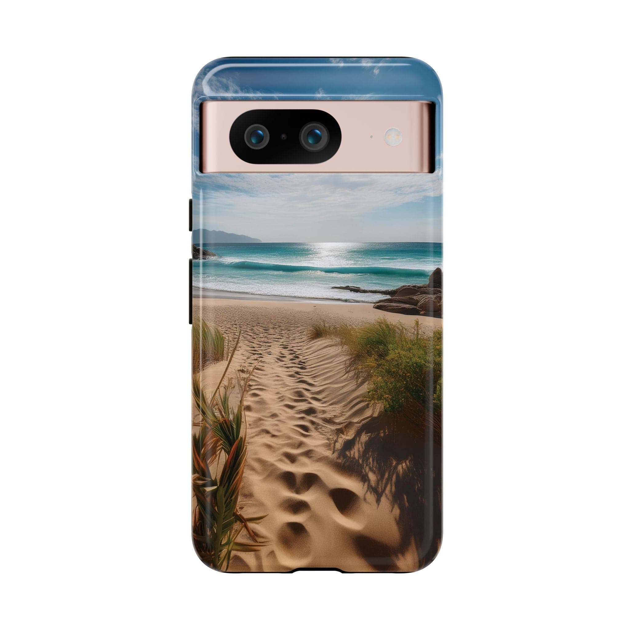 Serene Beach Path Phone Case: Escape to Paradise 🌊 - Tough Case Google Pixel 8 / Glossy Phone Case
