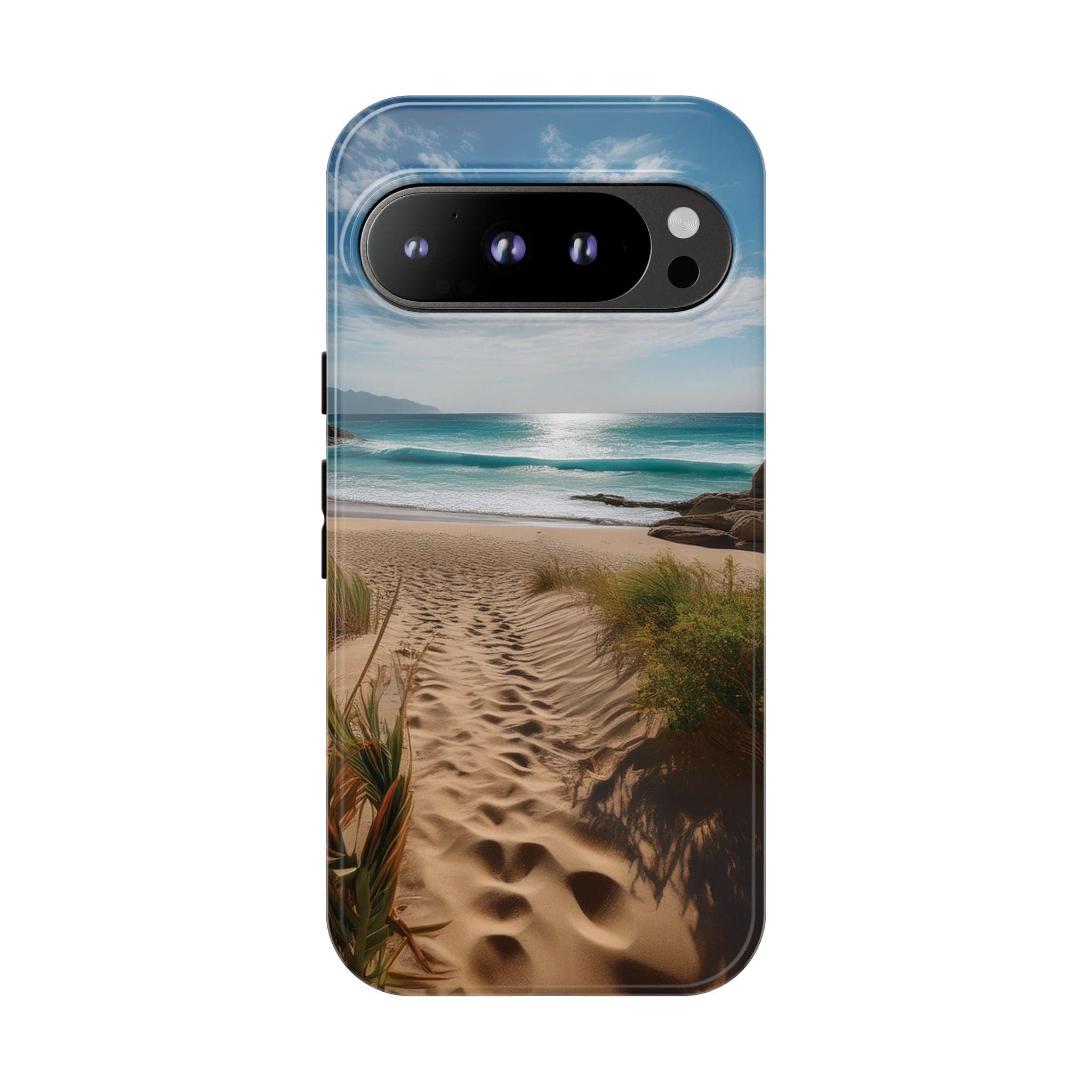 Serene Beach Path Phone Case: Escape to Paradise 🌊 - Tough Case Google Pixel 9 Pro / Glossy Phone Case