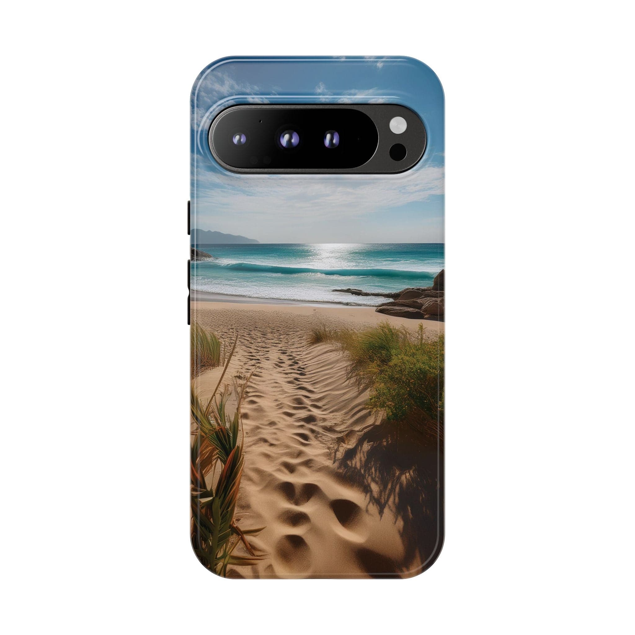 Serene Beach Path Phone Case: Escape to Paradise 🌊 - Tough Case Google Pixel 9 Pro XL / Glossy Phone Case