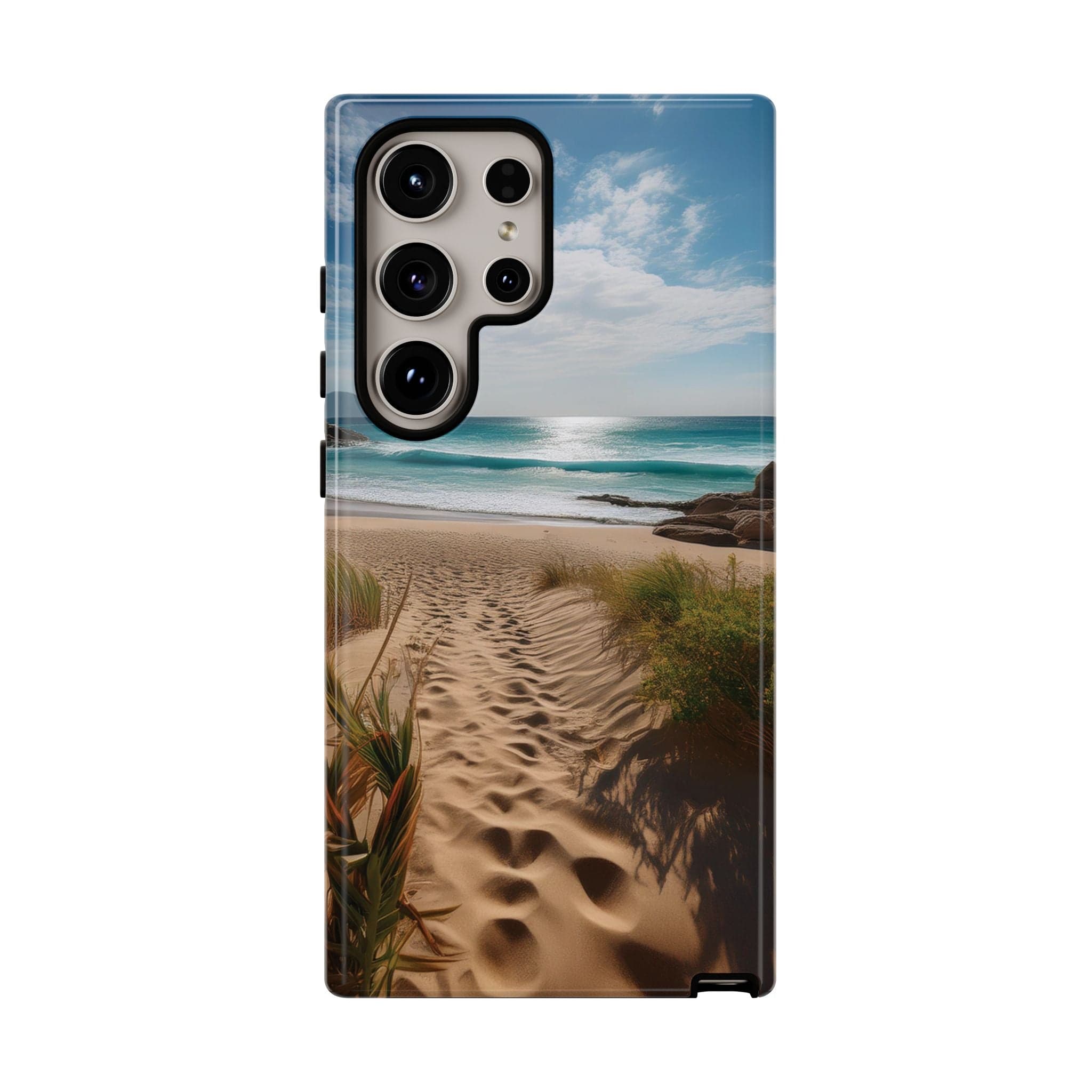 Serene Beach Path Phone Case: Escape to Paradise 🌊 - Tough Case Samsung Galaxy S24 Ultra / Glossy Phone Case
