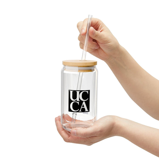 Sip in Style with the UCCA 16oz Sipper Glass With lid and straw / 16oz Mug