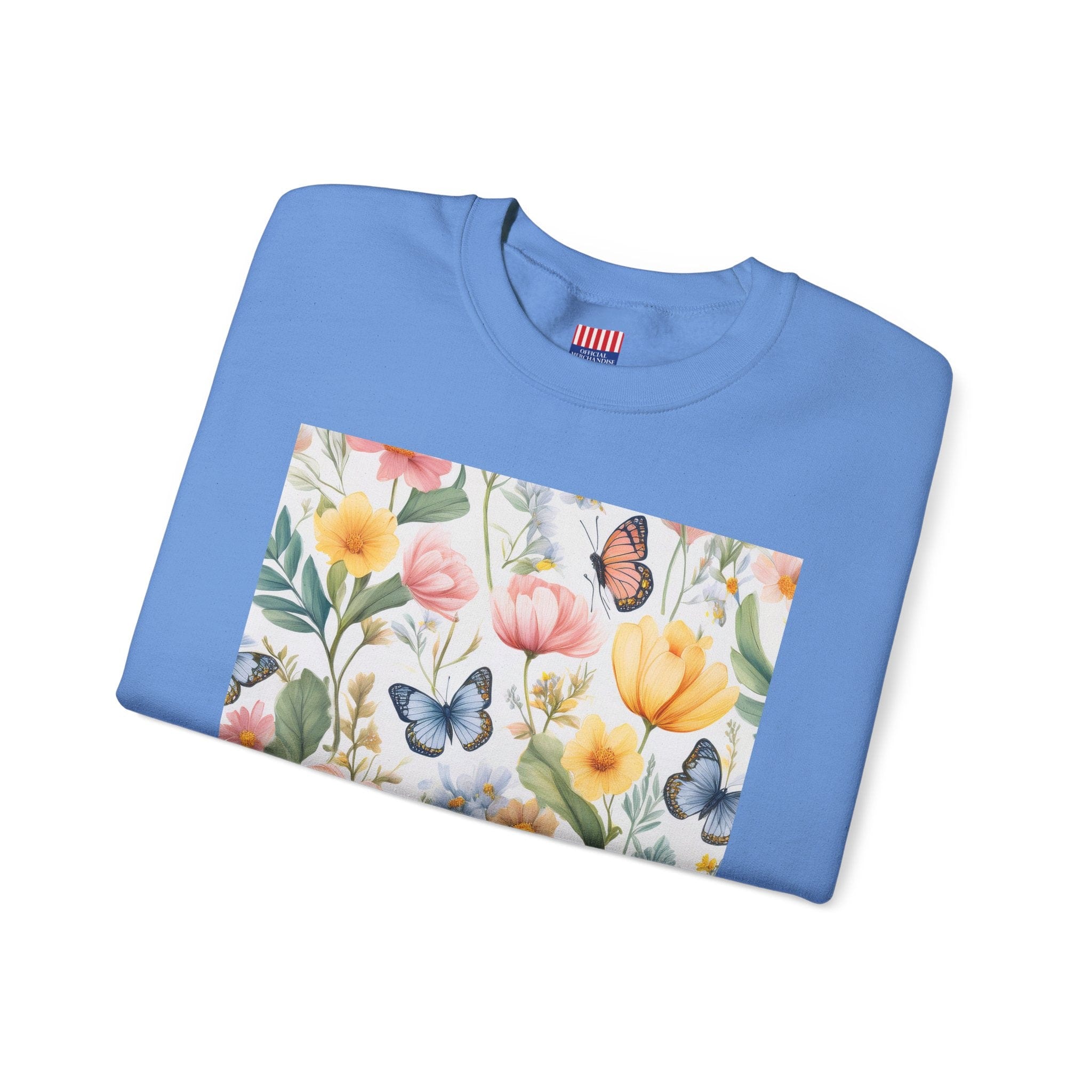 Spring Bloom Crewneck Heavy Blend™ – Floral Serenity Edition 🌸🦋 Sweatshirt