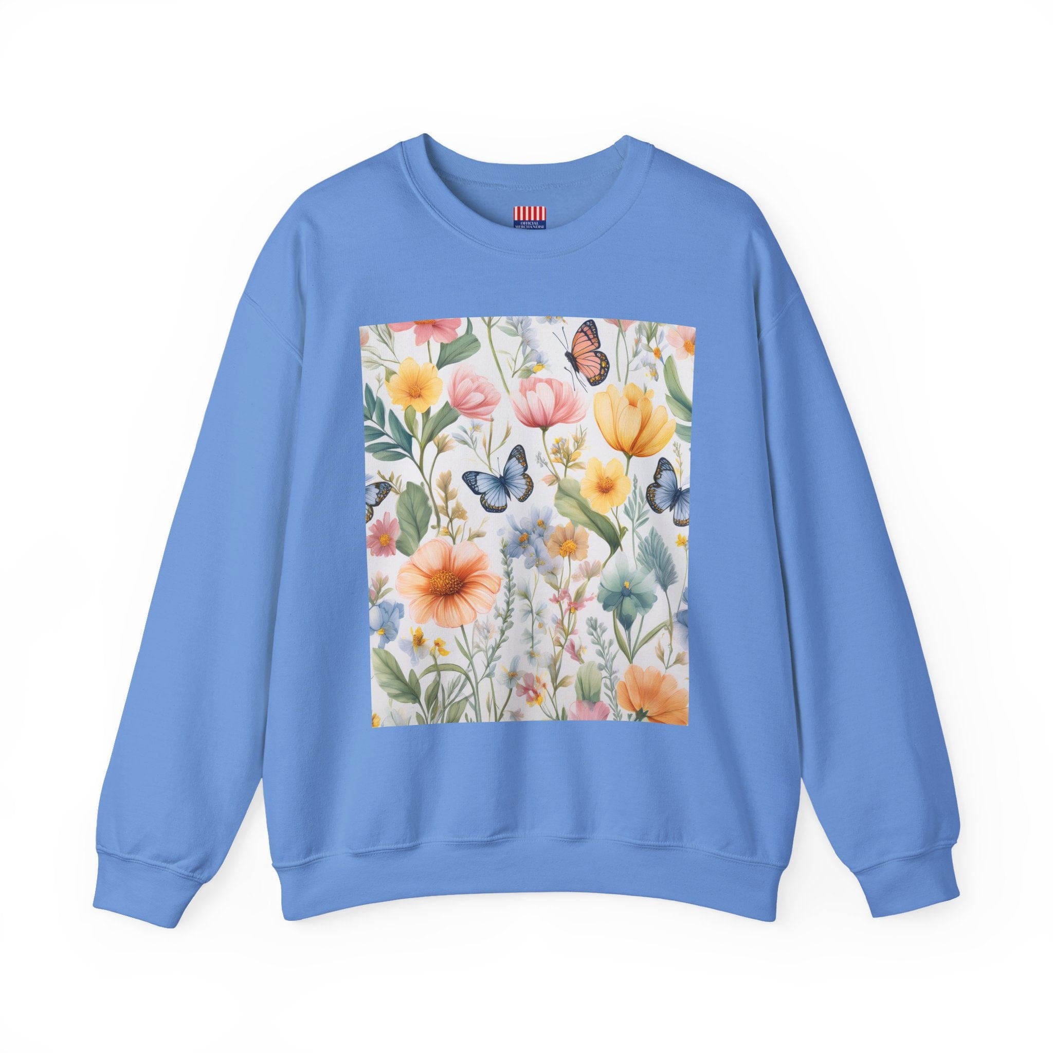 Spring Bloom Crewneck Heavy Blend™ – Floral Serenity Edition 🌸🦋 Sweatshirt