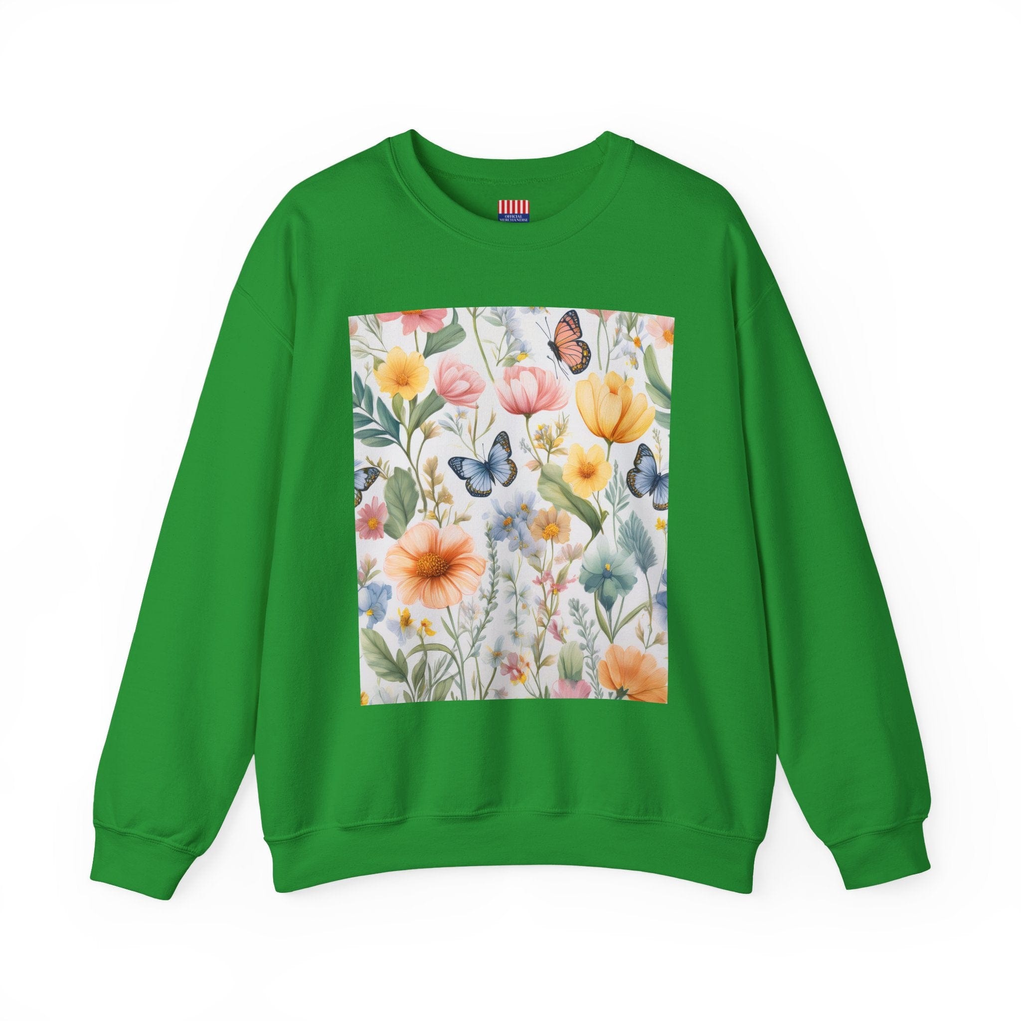 Spring Bloom Crewneck Heavy Blend™ – Floral Serenity Edition 🌸🦋 Sweatshirt