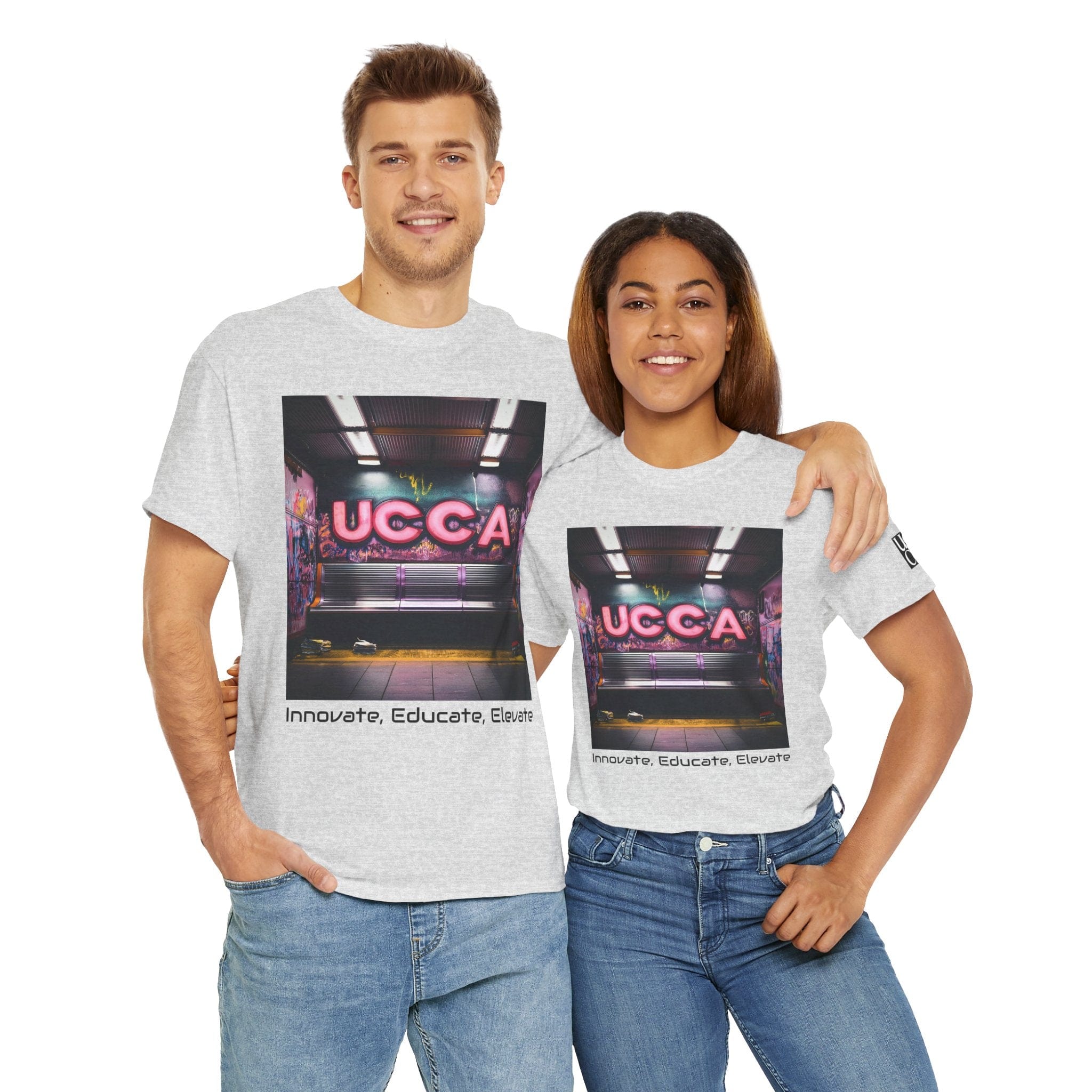 Step Back in Style: Retro Vibes, Modern Threads with a UCCA Edge - Unisex Heavy Cotton Tee Ash / S T-Shirt